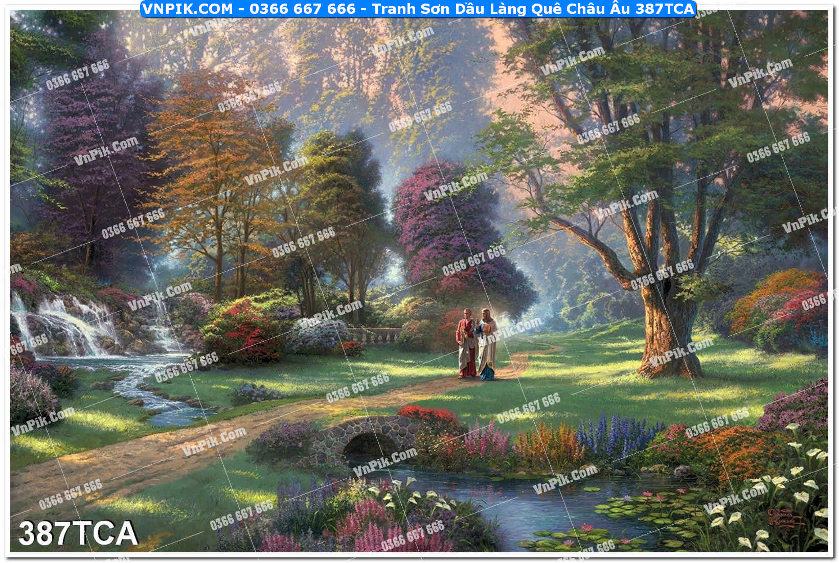 Tranh Sơn Dầu Làng Quê Châu Âu (387TCA)