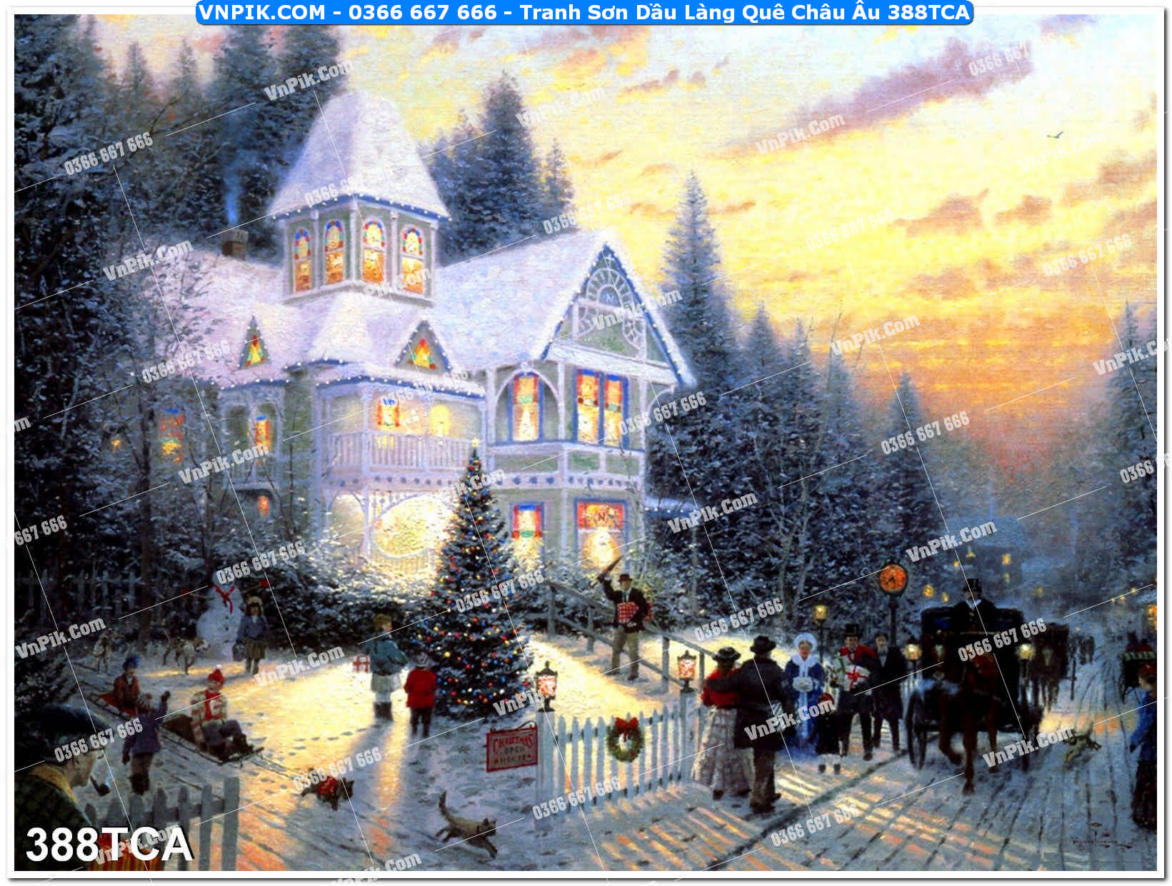 Tranh Sơn Dầu Làng Quê Châu Âu (388TCA)