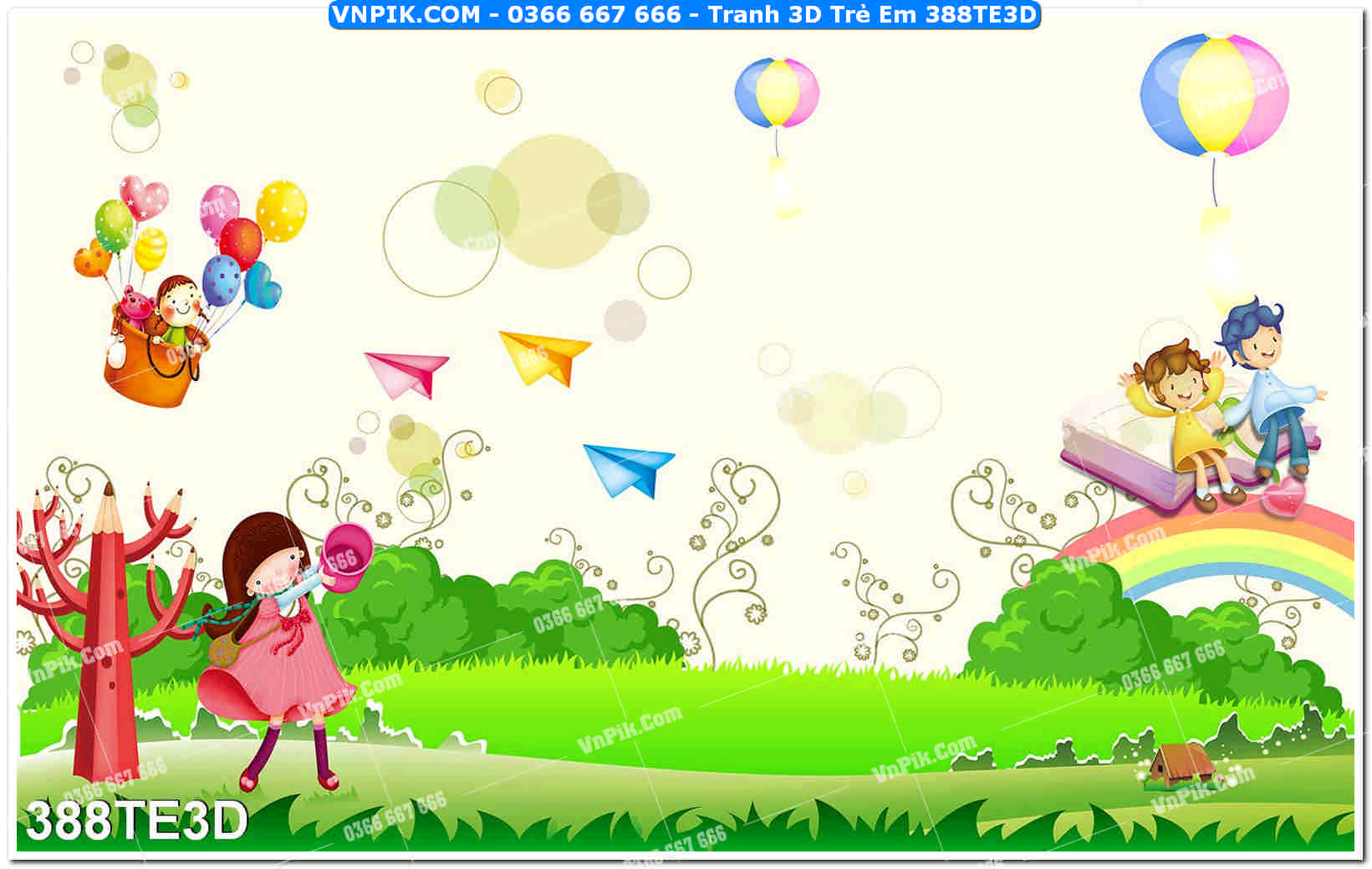 Tranh 3D Trẻ Em 388TE3D