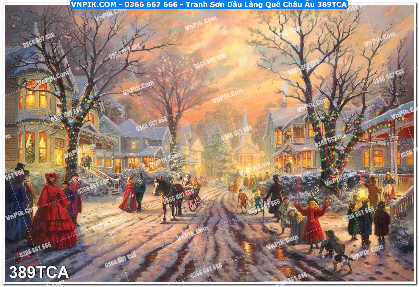 Tranh Sơn Dầu Làng Quê Châu Âu (389TCA)