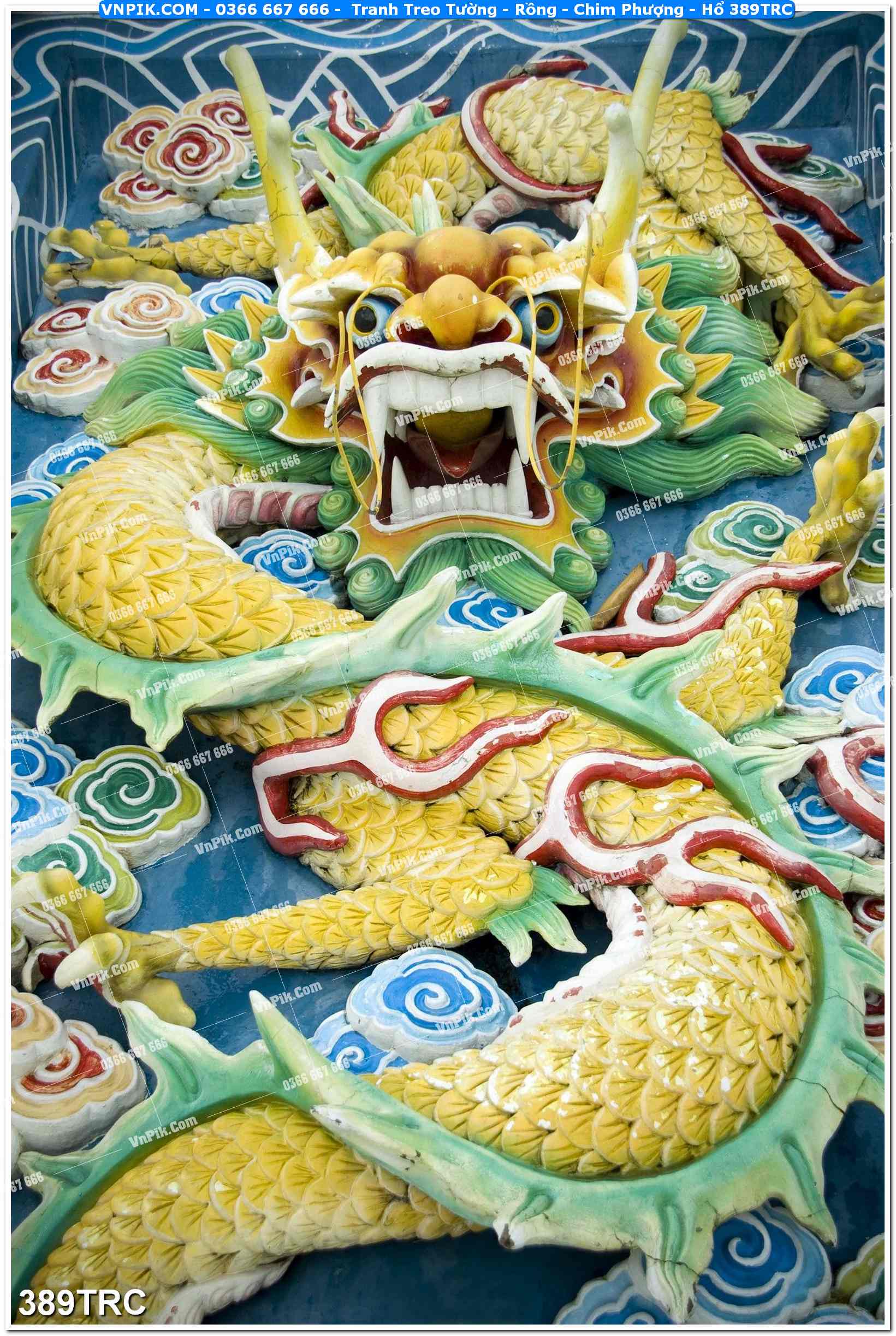 Tranh Treo Tường – Rồng – Chim Phượng – Hổ 389TRC