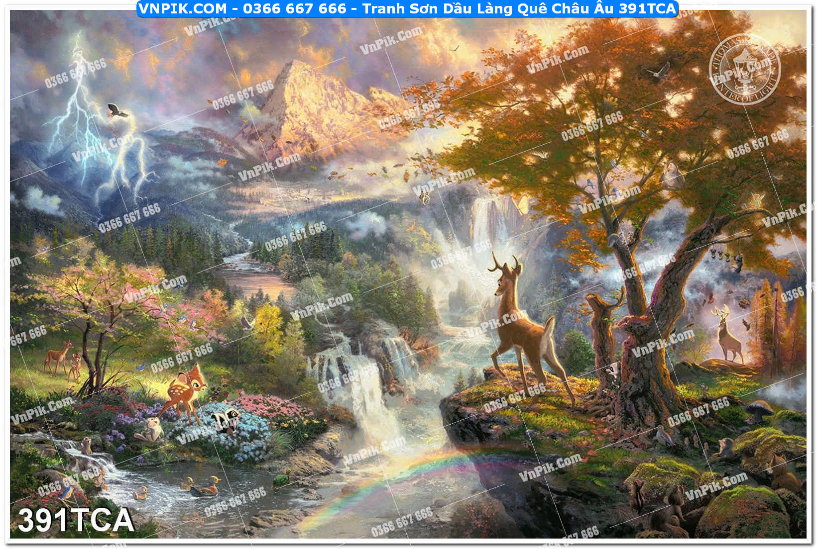 Tranh Sơn Dầu Làng Quê Châu Âu (391TCA)