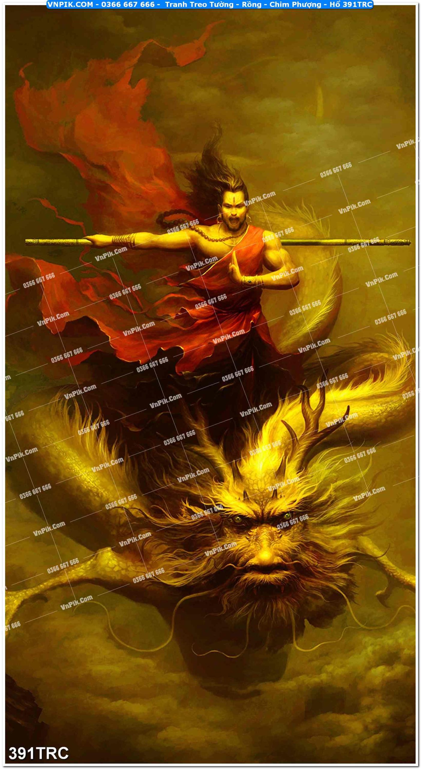 Tranh Treo Tường – Rồng – Chim Phượng – Hổ 391TRC