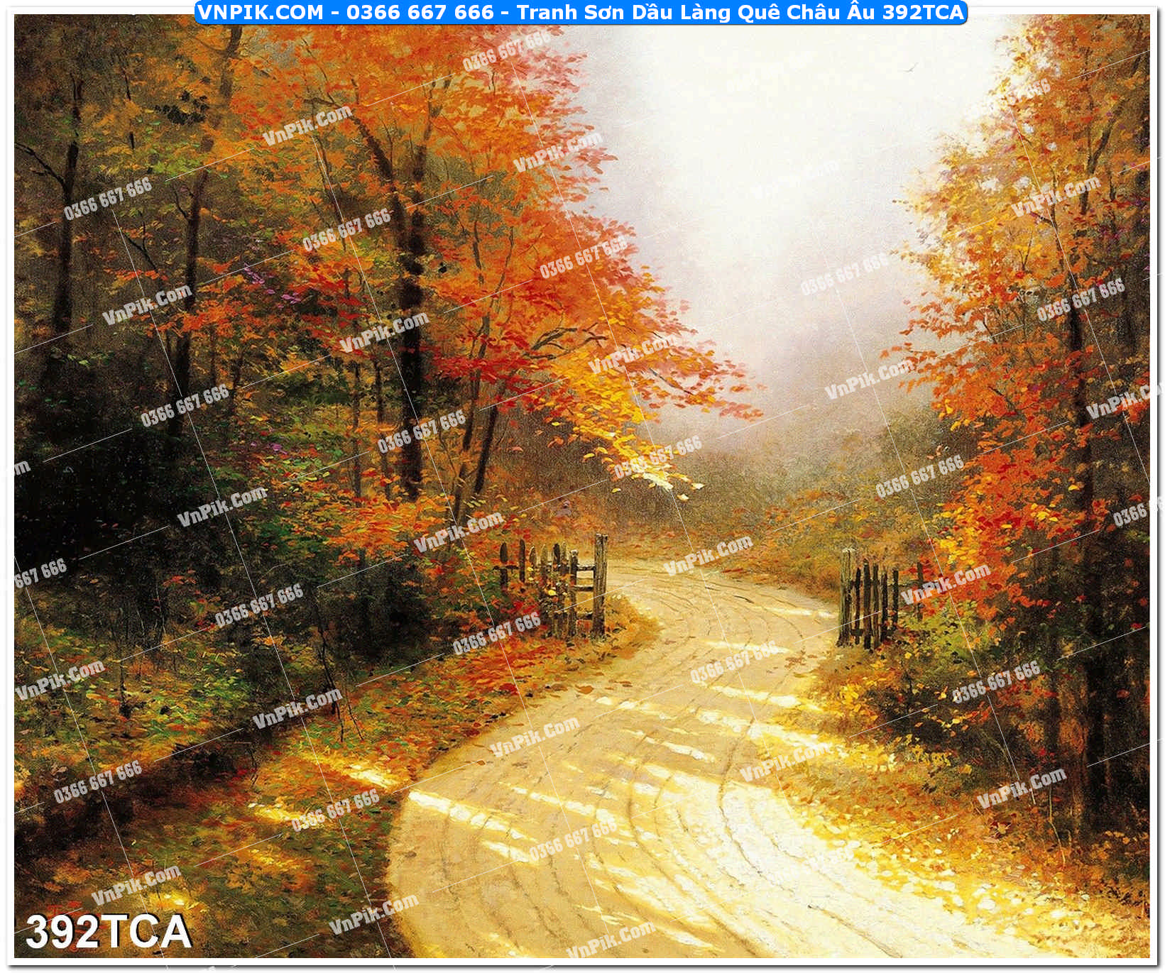 Tranh Sơn Dầu Làng Quê Châu Âu (392TCA)