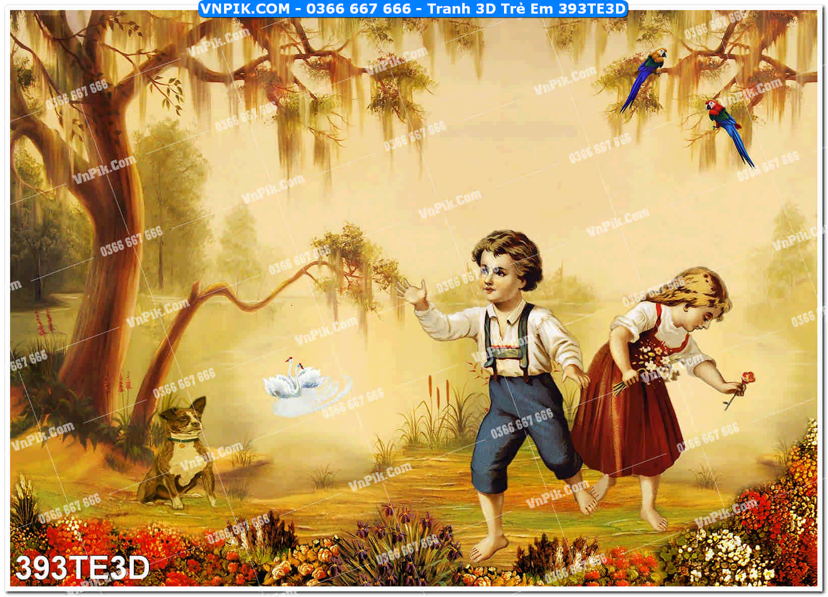 Tranh 3D Trẻ Em 393TE3D