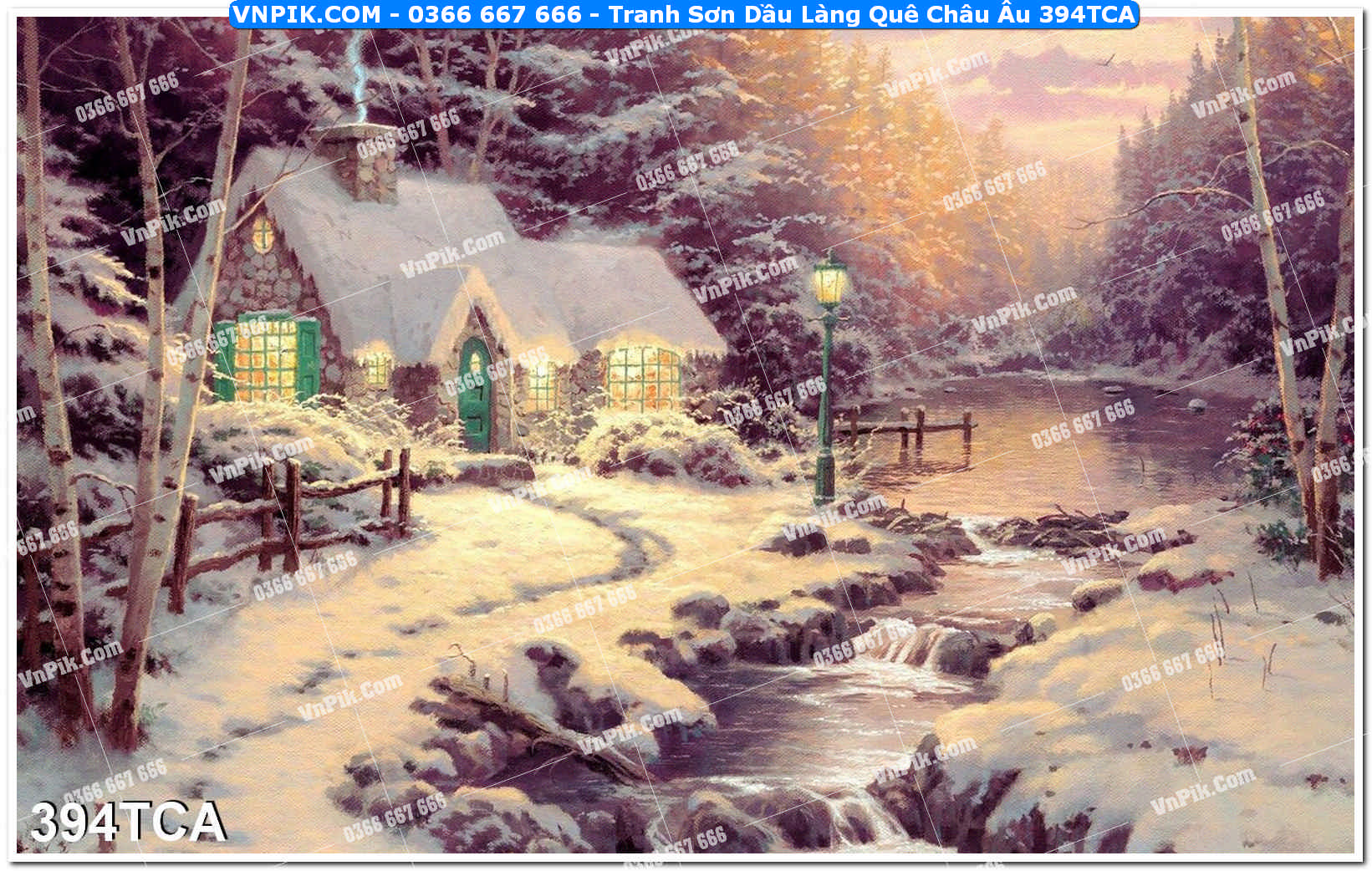 Tranh Sơn Dầu Làng Quê Châu Âu (394TCA)