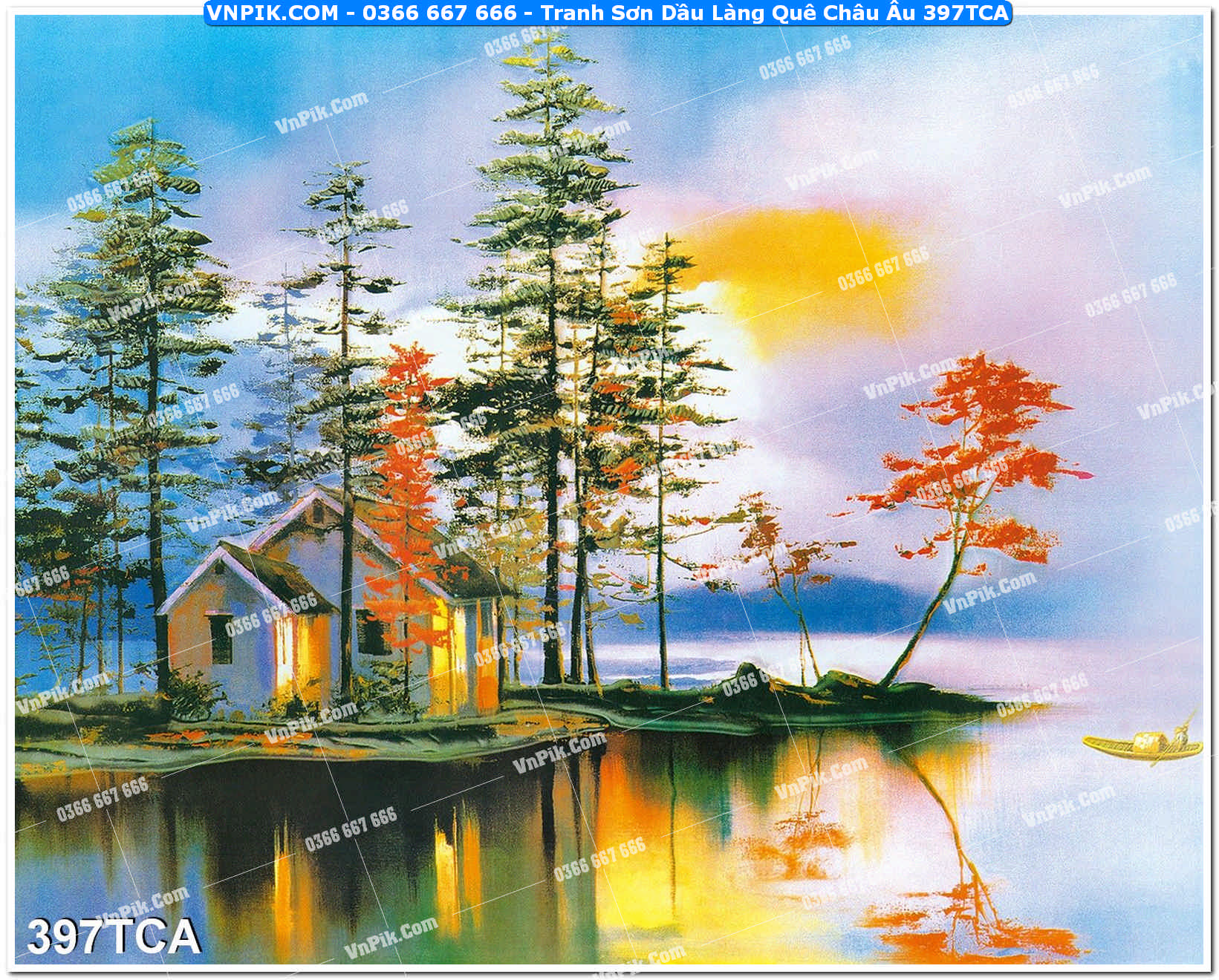 Tranh Sơn Dầu Làng Quê Châu Âu (397TCA)