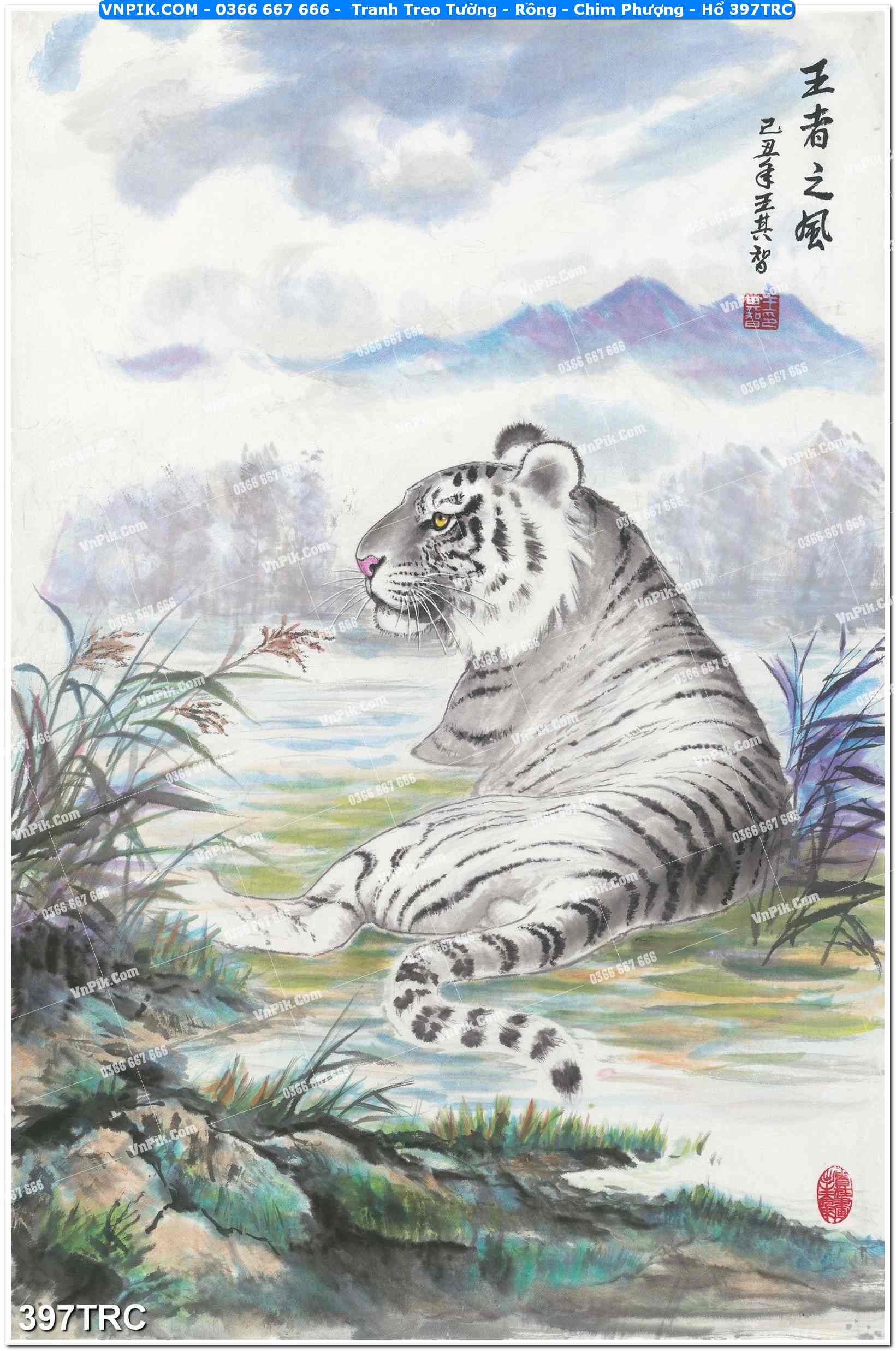 Tranh Treo Tường – Rồng – Chim Phượng – Hổ 397TRC