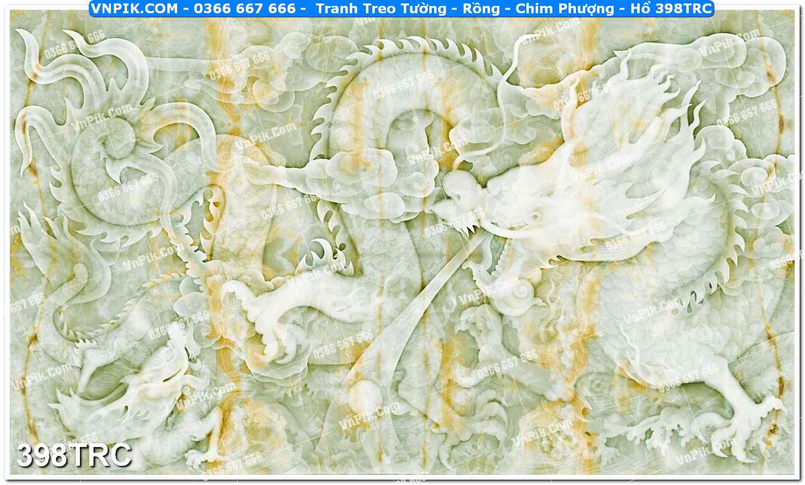 Tranh Treo Tường – Rồng – Chim Phượng – Hổ 398TRC