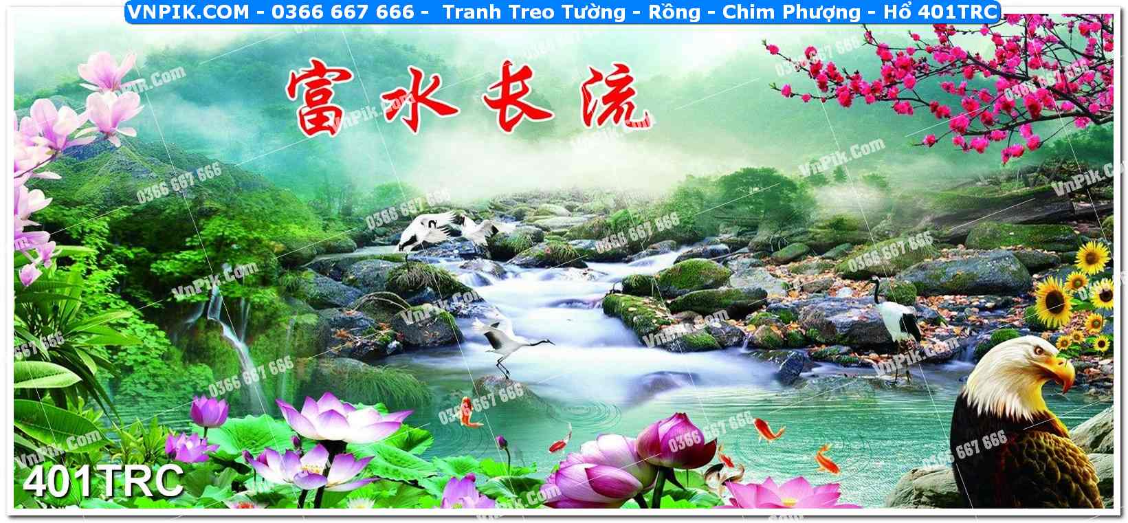Tranh Treo Tường – Rồng – Chim Phượng – Hổ 401TRC