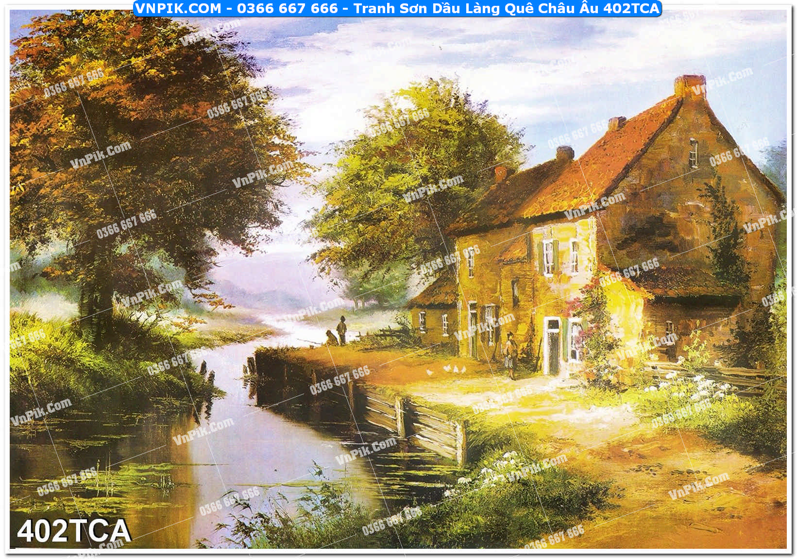 Tranh Sơn Dầu Làng Quê Châu Âu (402TCA)