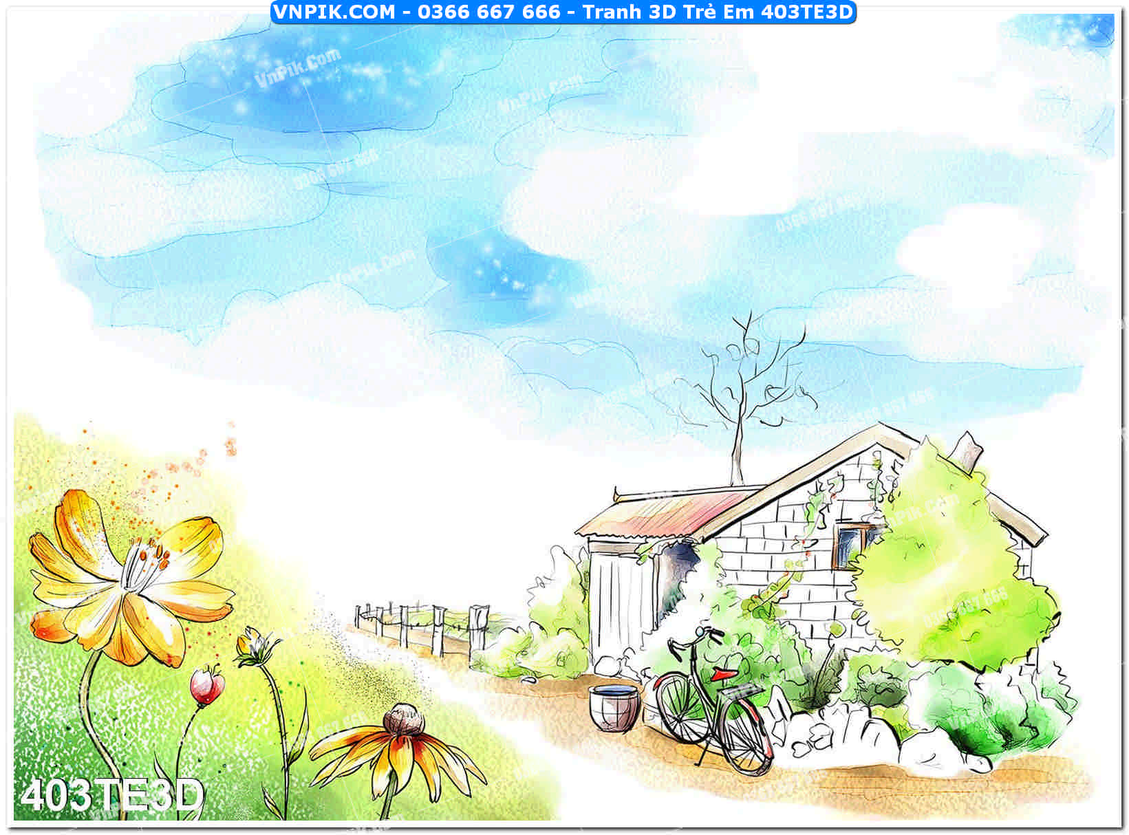 Tranh 3D Trẻ Em 403TE3D