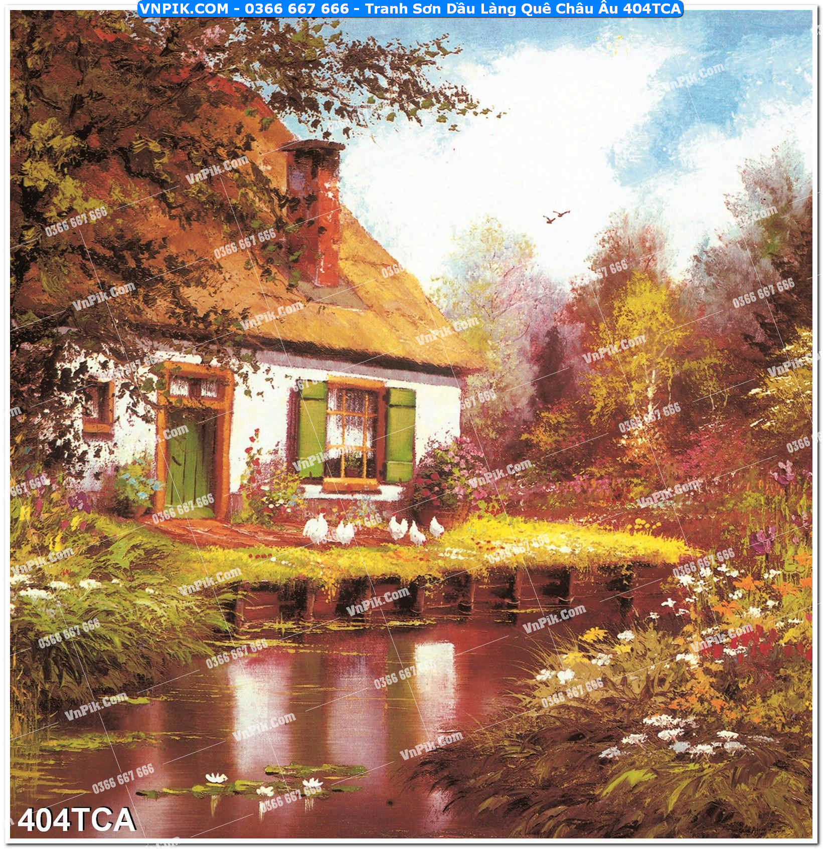 Tranh Sơn Dầu Làng Quê Châu Âu (404TCA)