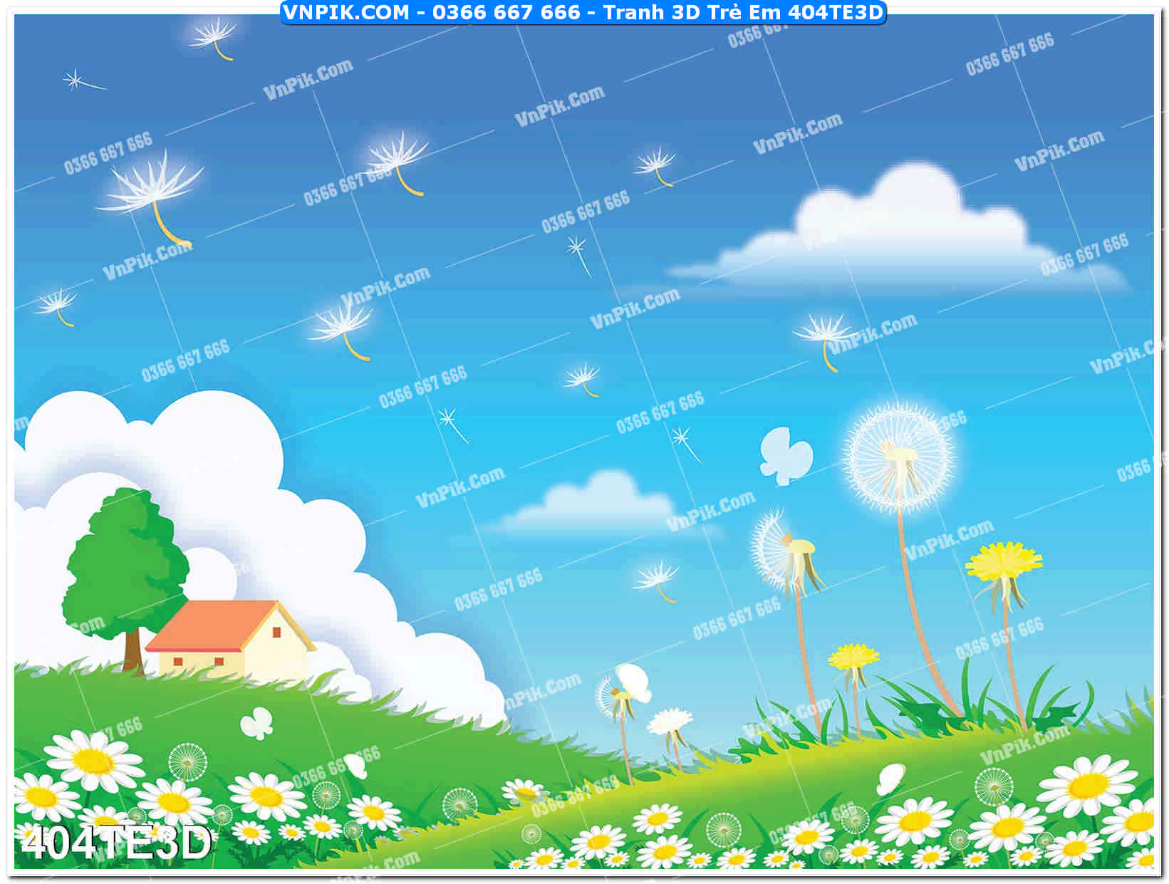 Tranh 3D Trẻ Em 404TE3D