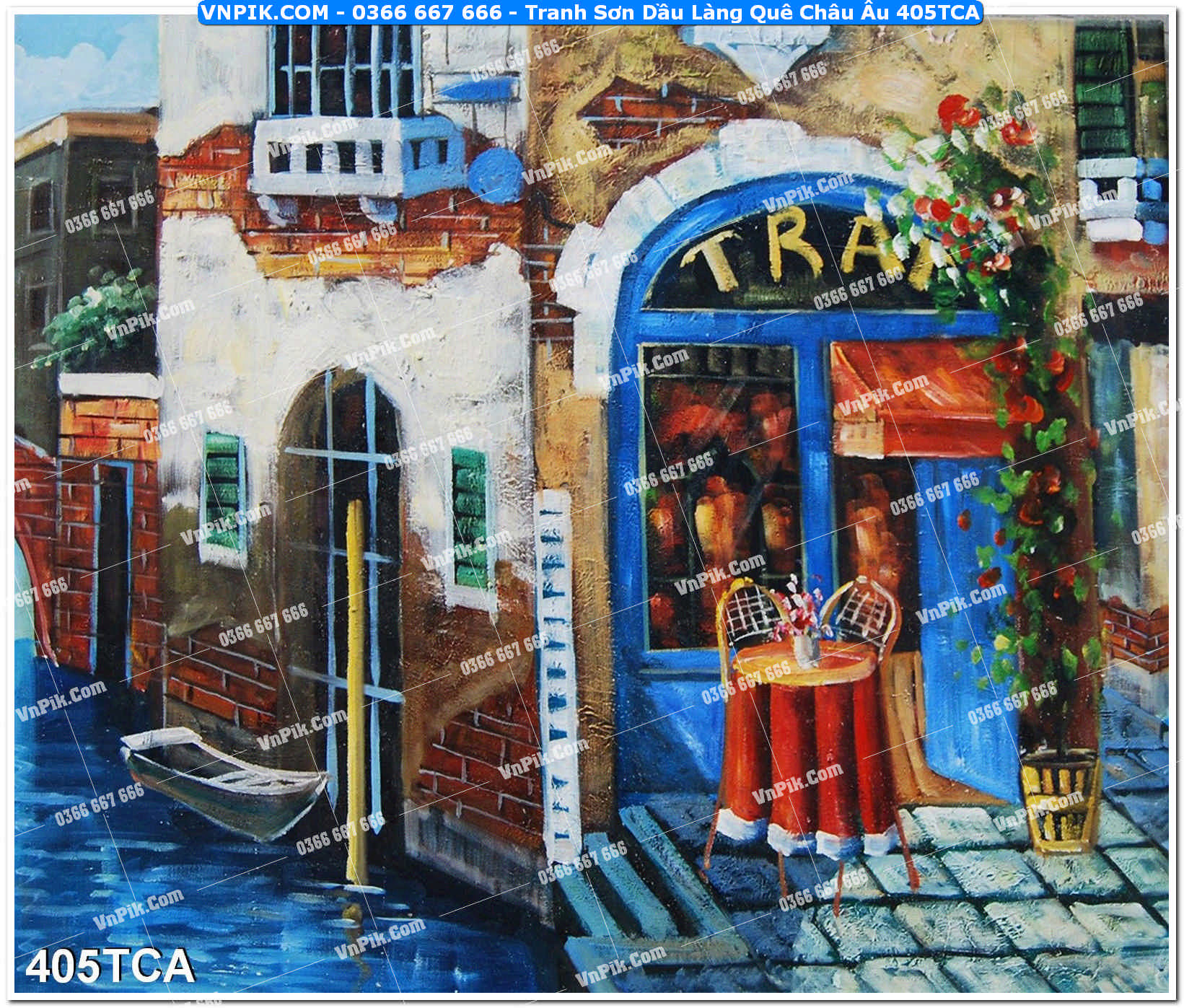 Tranh Sơn Dầu Làng Quê Châu Âu (405TCA)