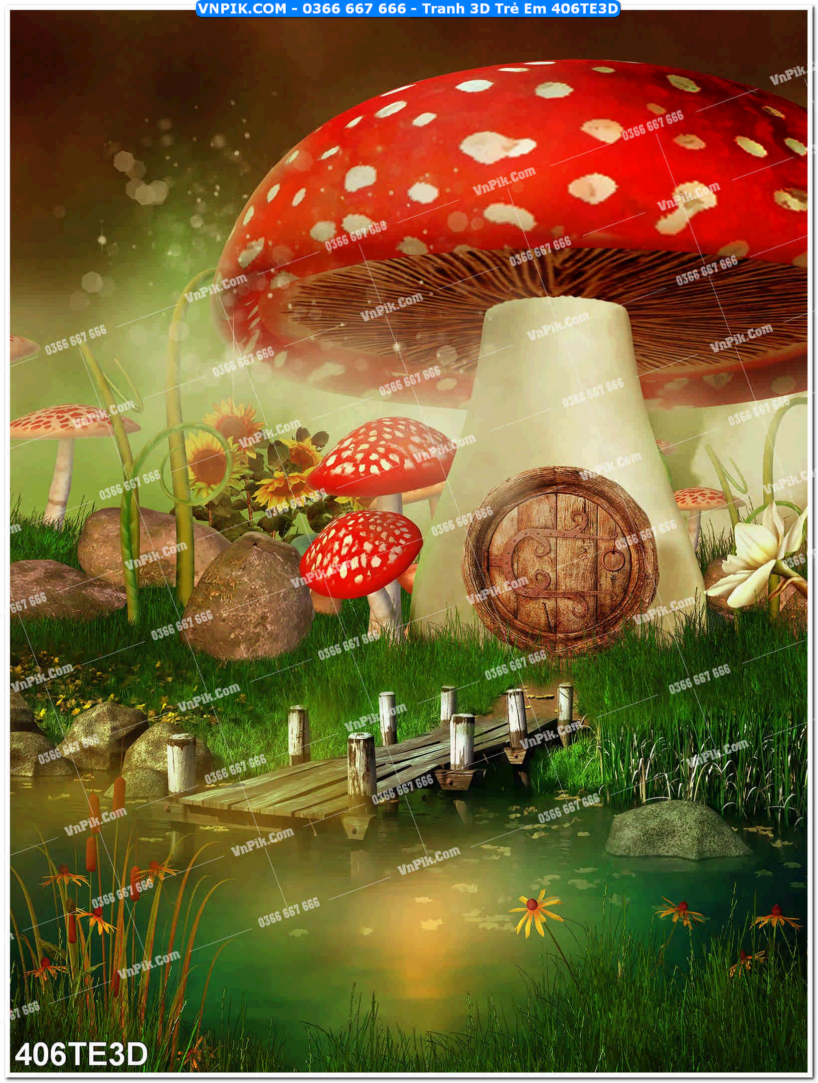 Tranh 3D Trẻ Em 406TE3D