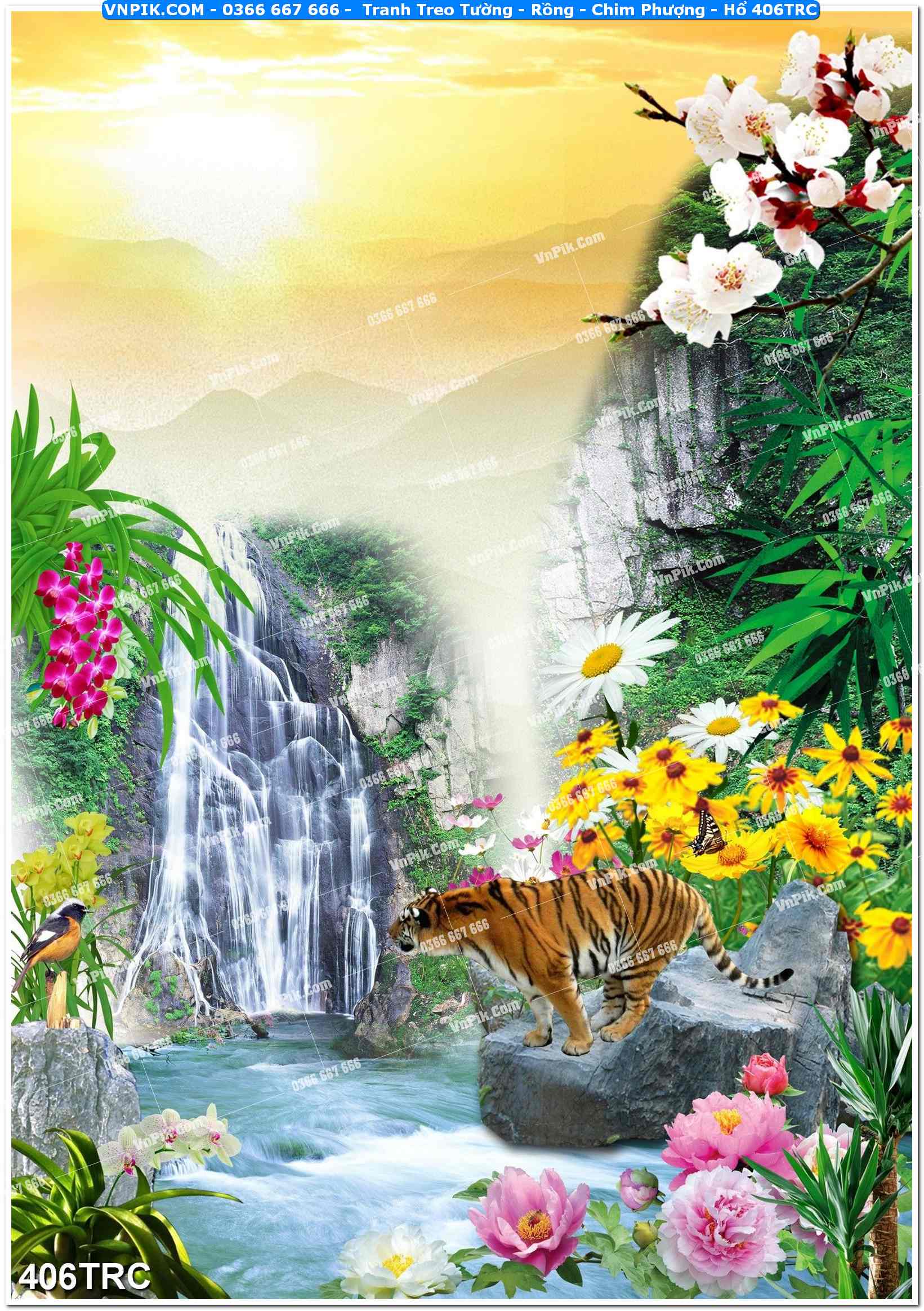 Tranh Treo Tường – Rồng – Chim Phượng – Hổ 406TRC