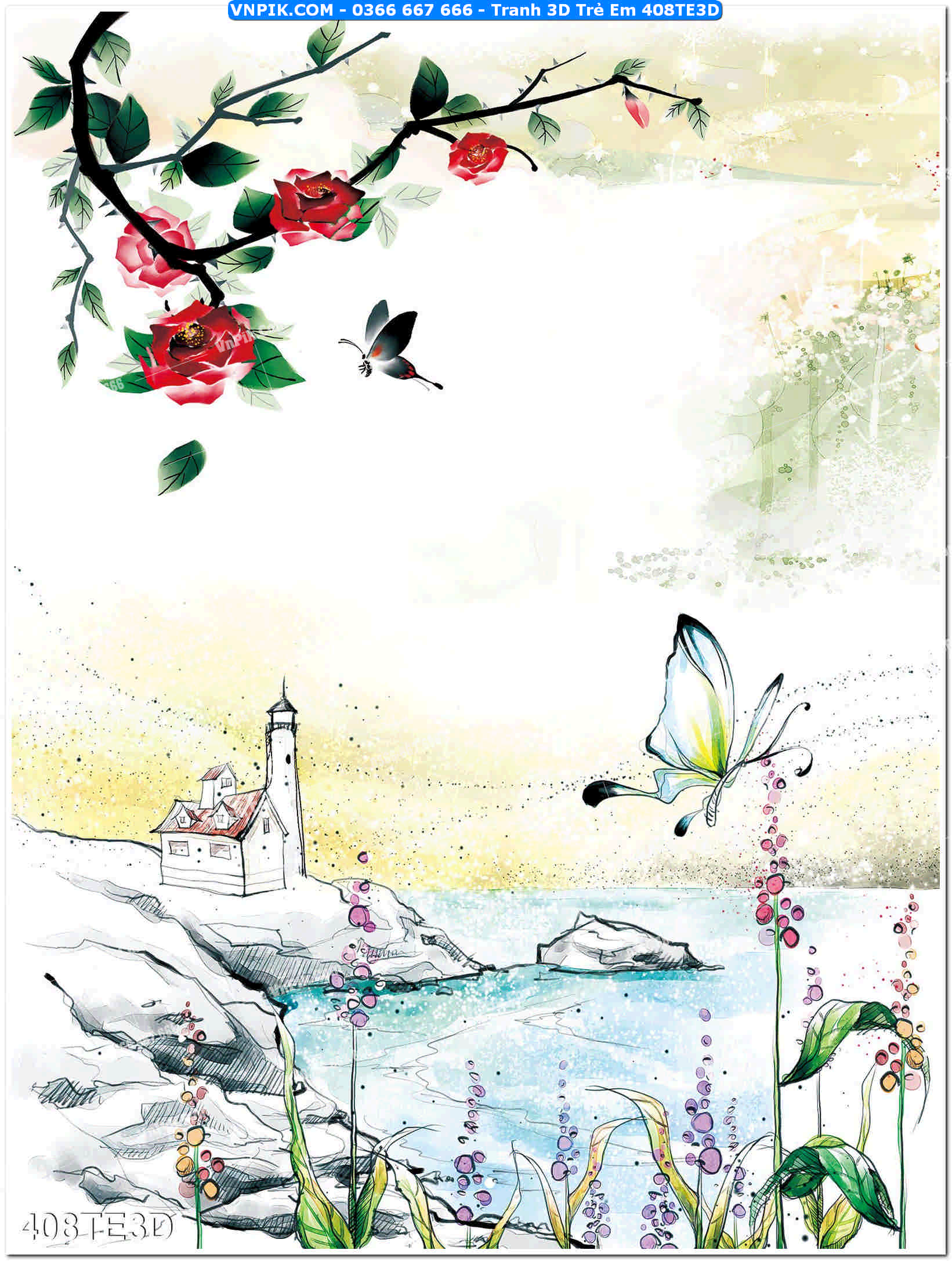 Tranh 3D Trẻ Em 408TE3D