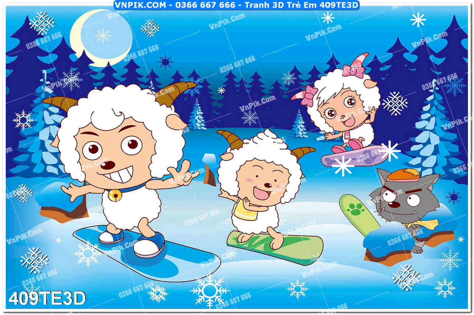 Tranh 3D Trẻ Em 409TE3D
