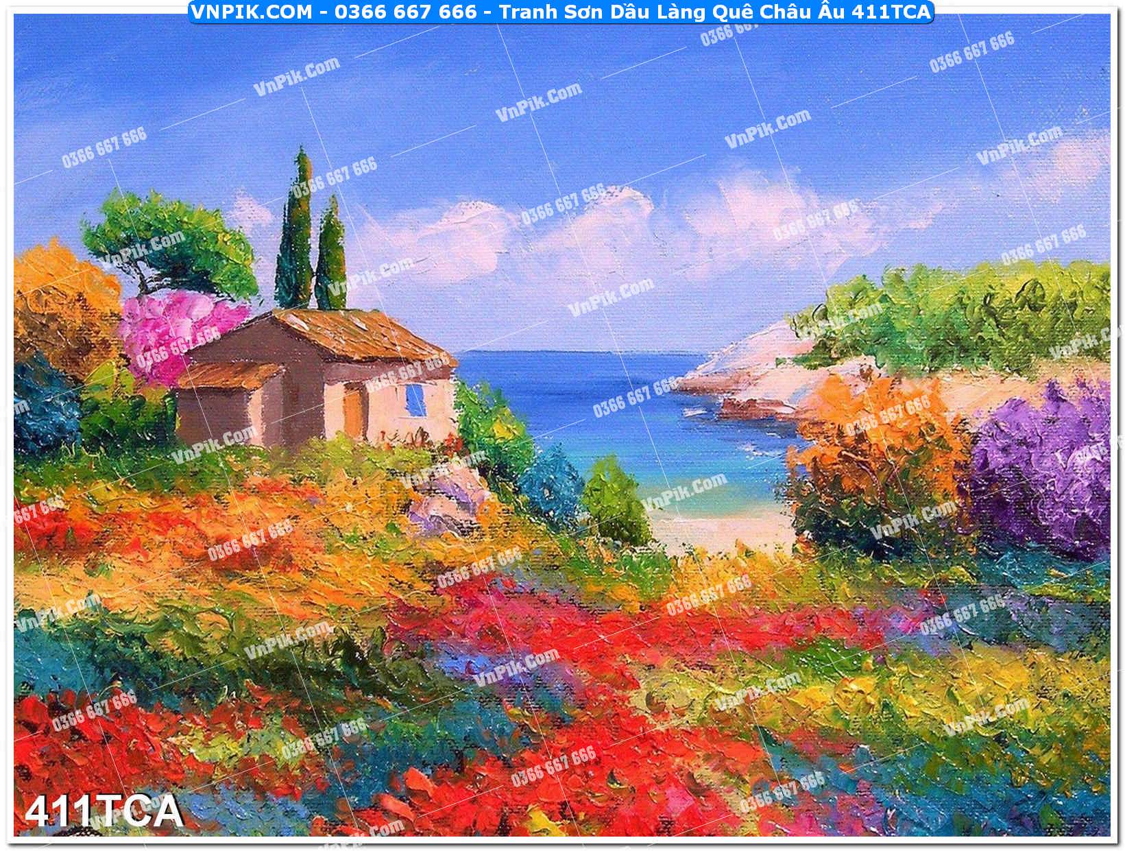 Tranh Sơn Dầu Làng Quê Châu Âu (411TCA)