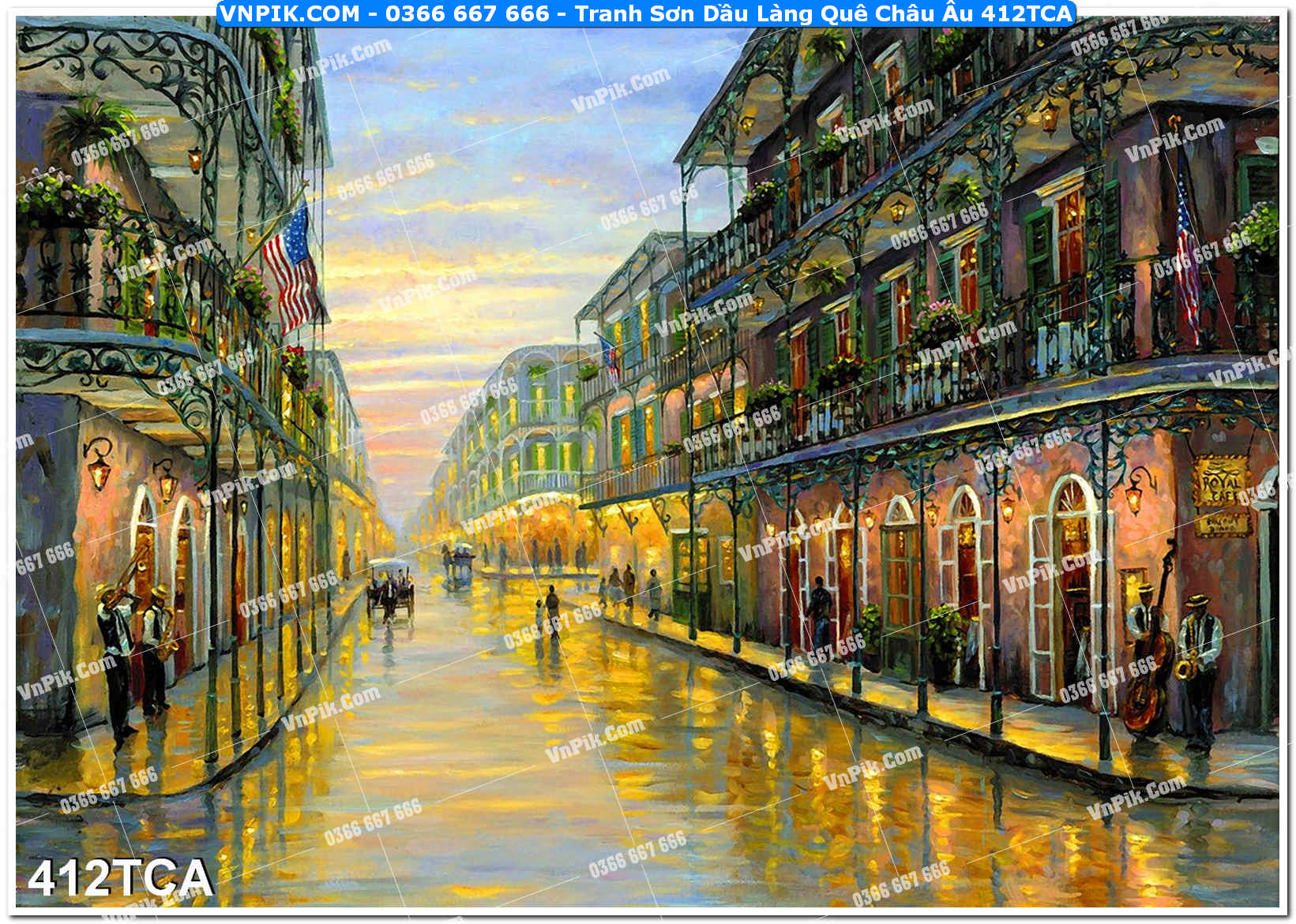 Tranh Sơn Dầu Làng Quê Châu Âu (412TCA)
