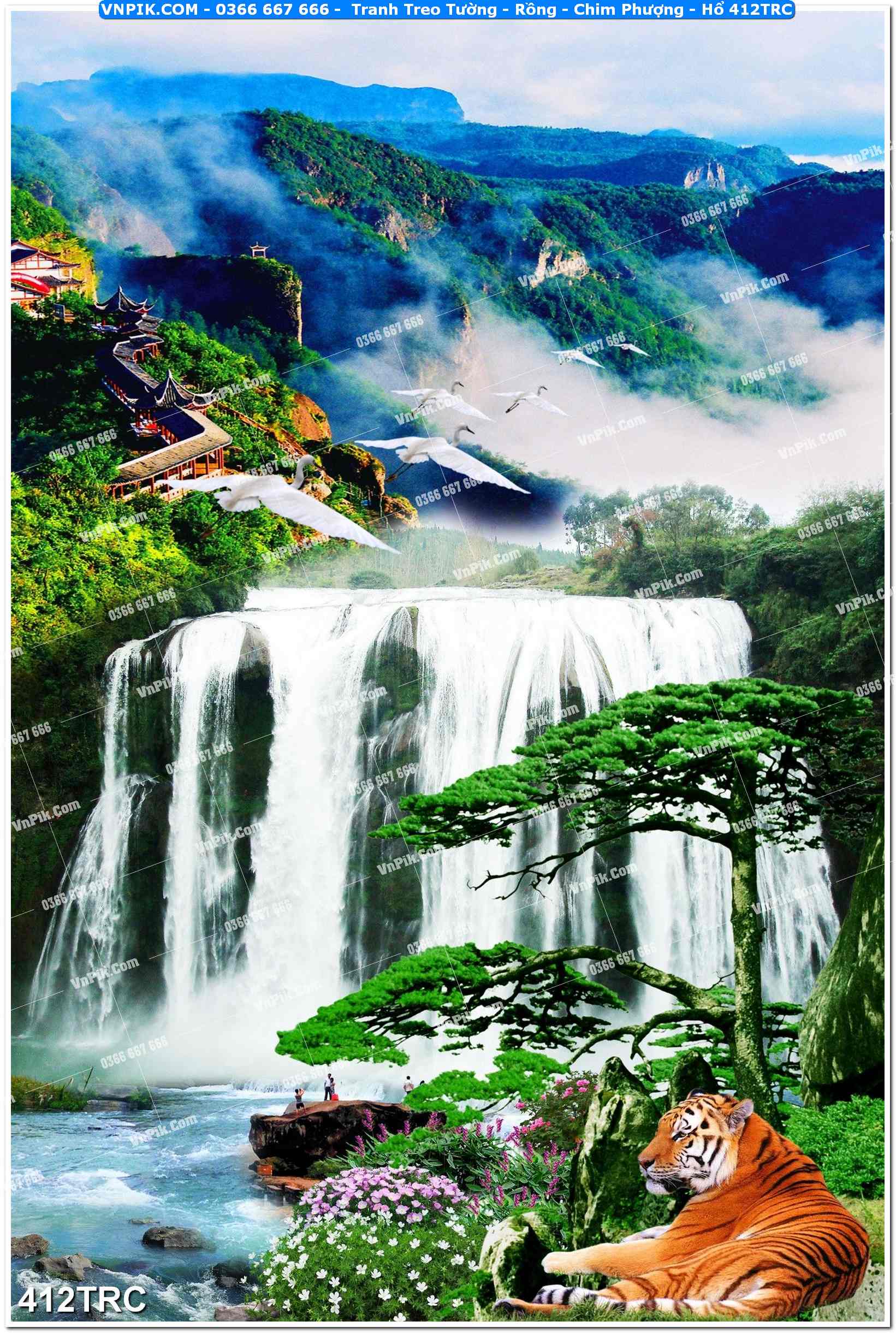 Tranh Treo Tường – Rồng – Chim Phượng – Hổ 412TRC