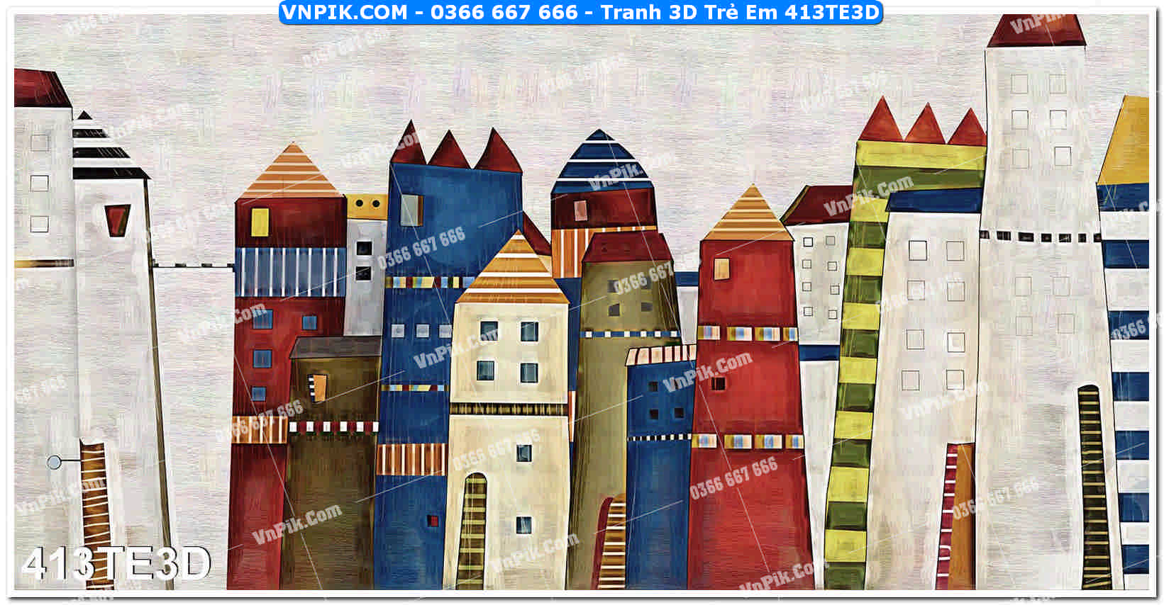 Tranh 3D Trẻ Em 413TE3D