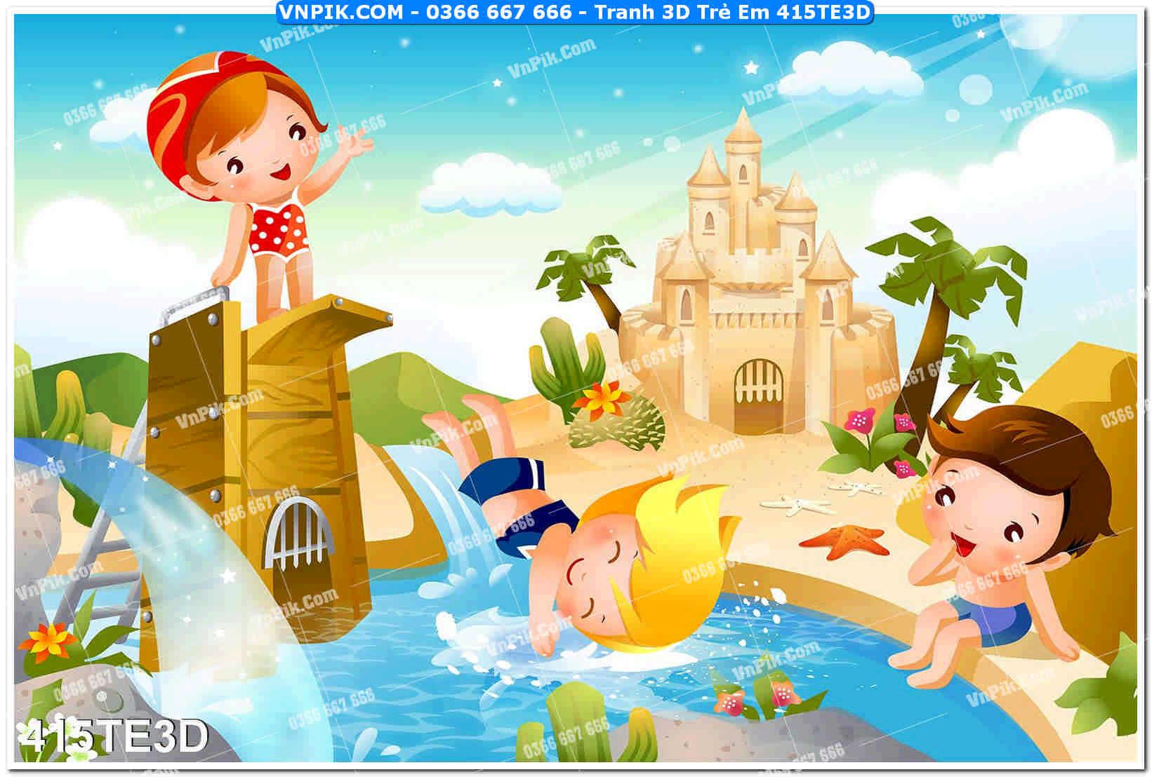 Tranh 3D Trẻ Em 415TE3D