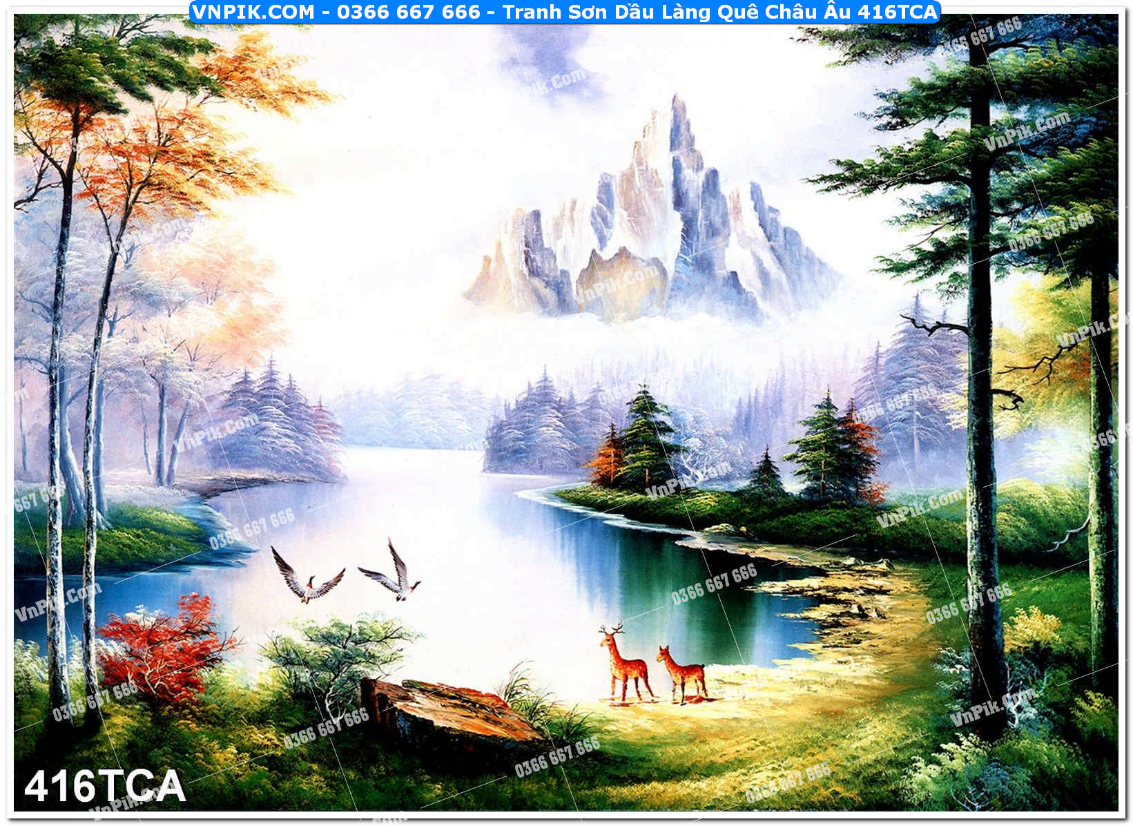 Tranh Sơn Dầu Làng Quê Châu Âu (416TCA)