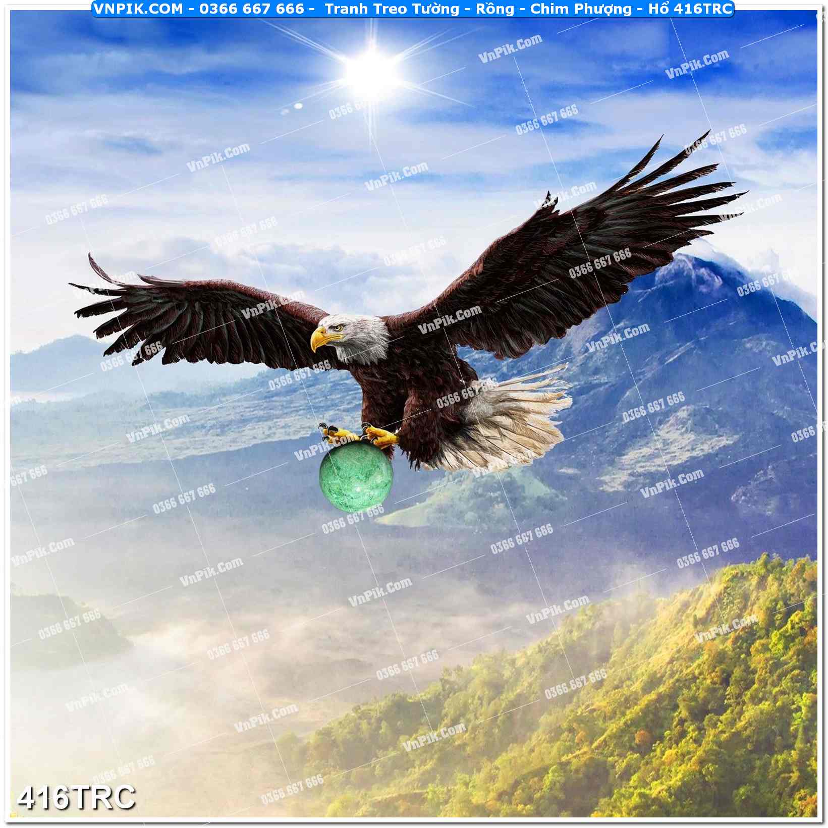 Tranh Treo Tường – Rồng – Chim Phượng – Hổ 416TRC