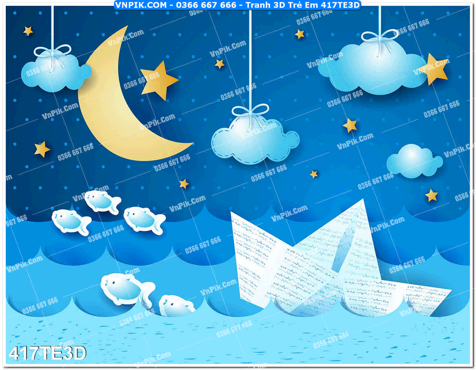 Tranh 3D Trẻ Em 417TE3D