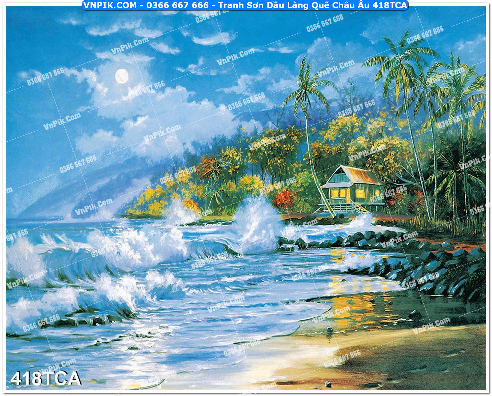 Tranh Sơn Dầu Làng Quê Châu Âu (418TCA)