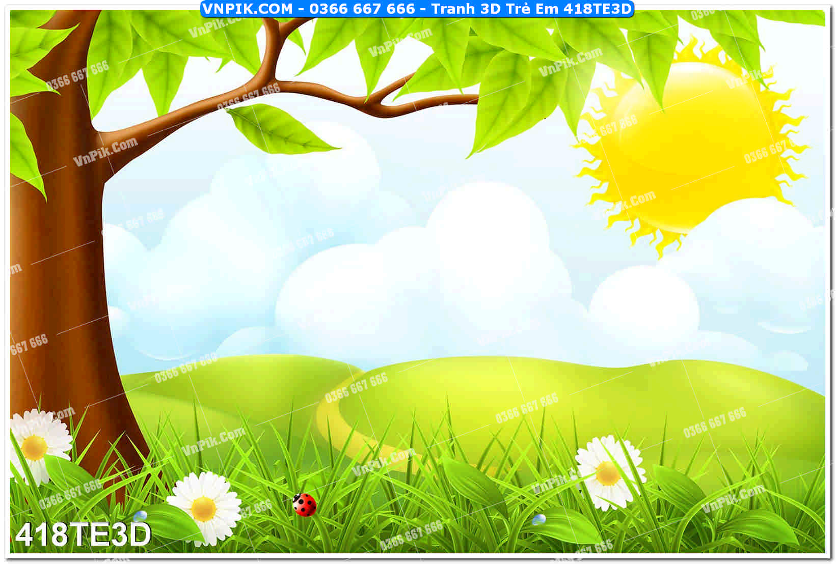 Tranh 3D Trẻ Em 418TE3D