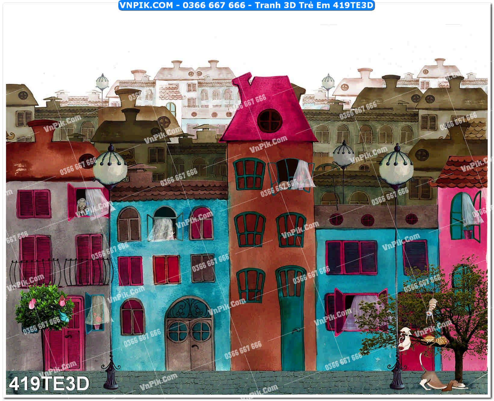 Tranh 3D Trẻ Em 419TE3D