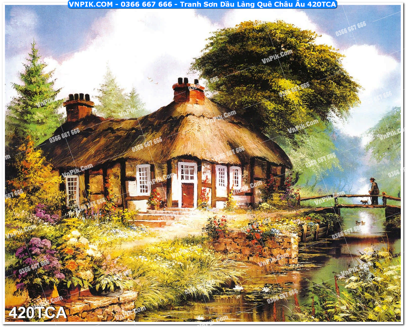 Tranh Sơn Dầu Làng Quê Châu Âu (420TCA)