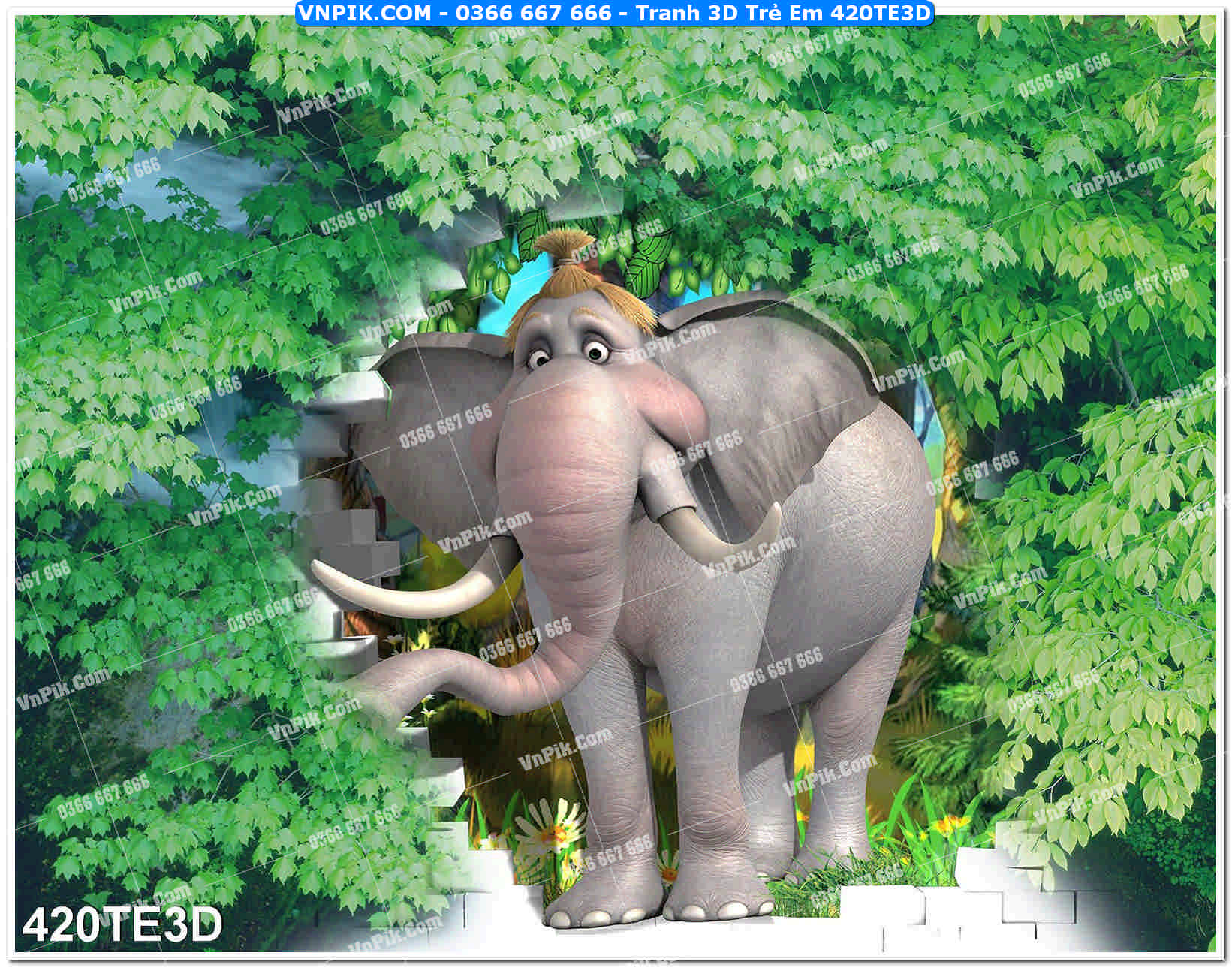 Tranh 3D Trẻ Em 420TE3D