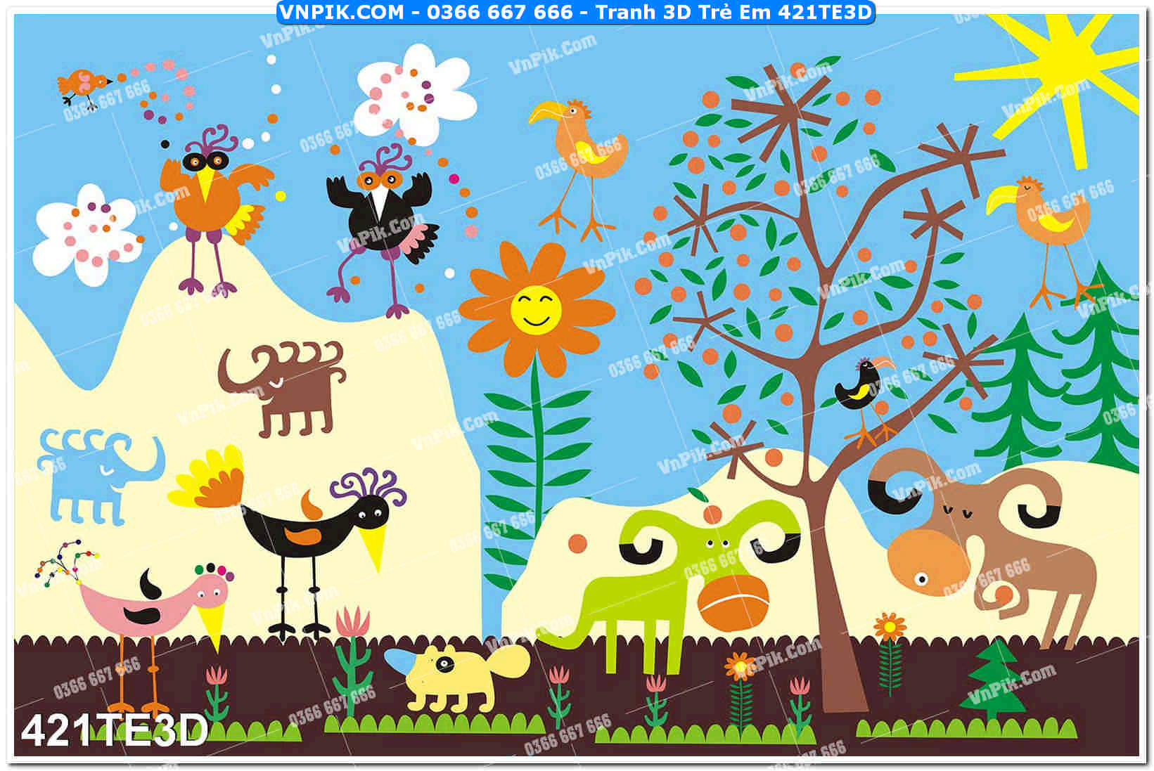 Tranh 3D Trẻ Em 421TE3D