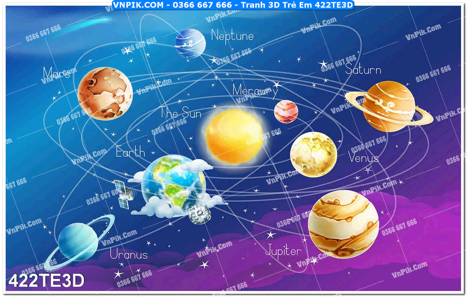 Tranh 3D Trẻ Em 422TE3D