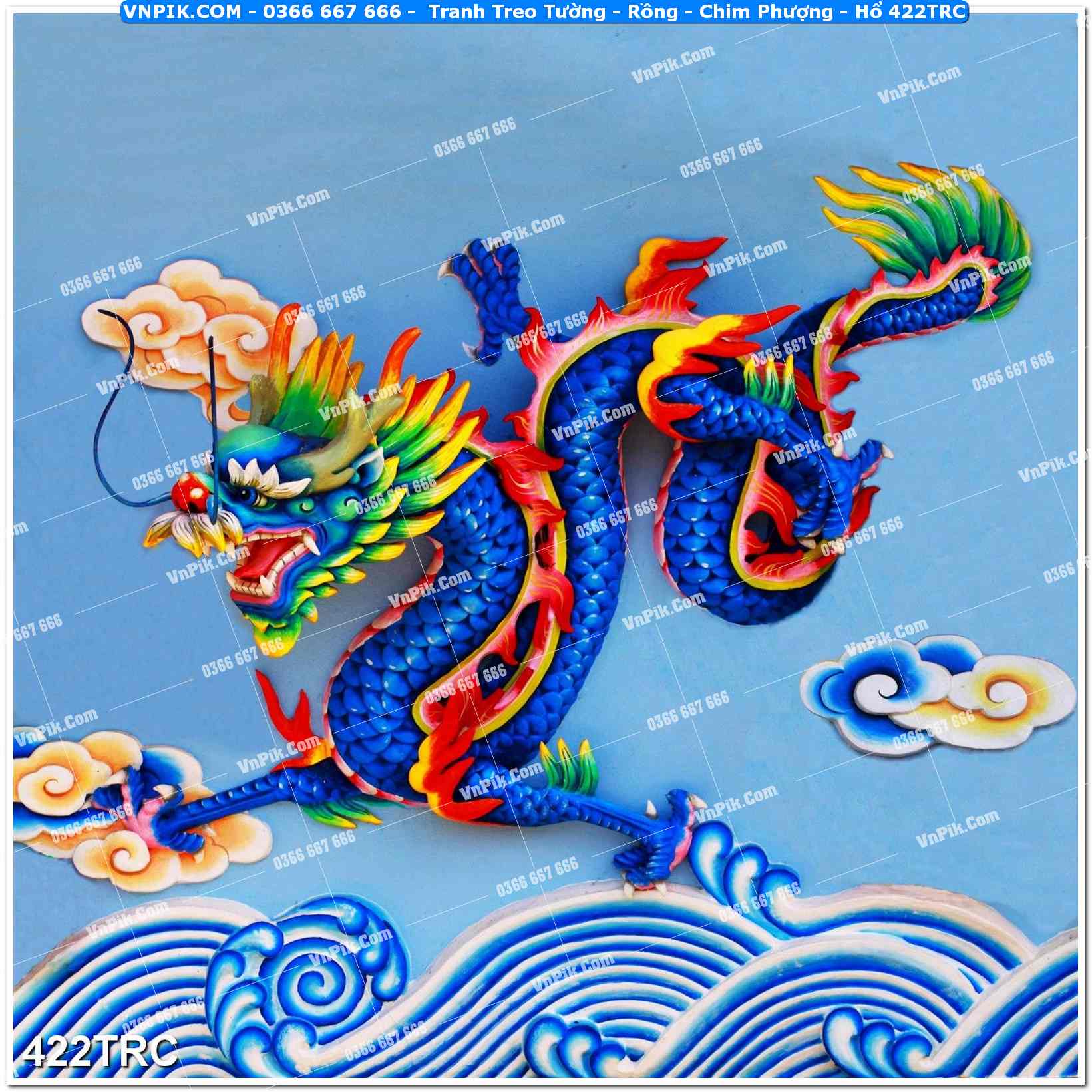 Tranh Treo Tường – Rồng – Chim Phượng – Hổ 422TRC