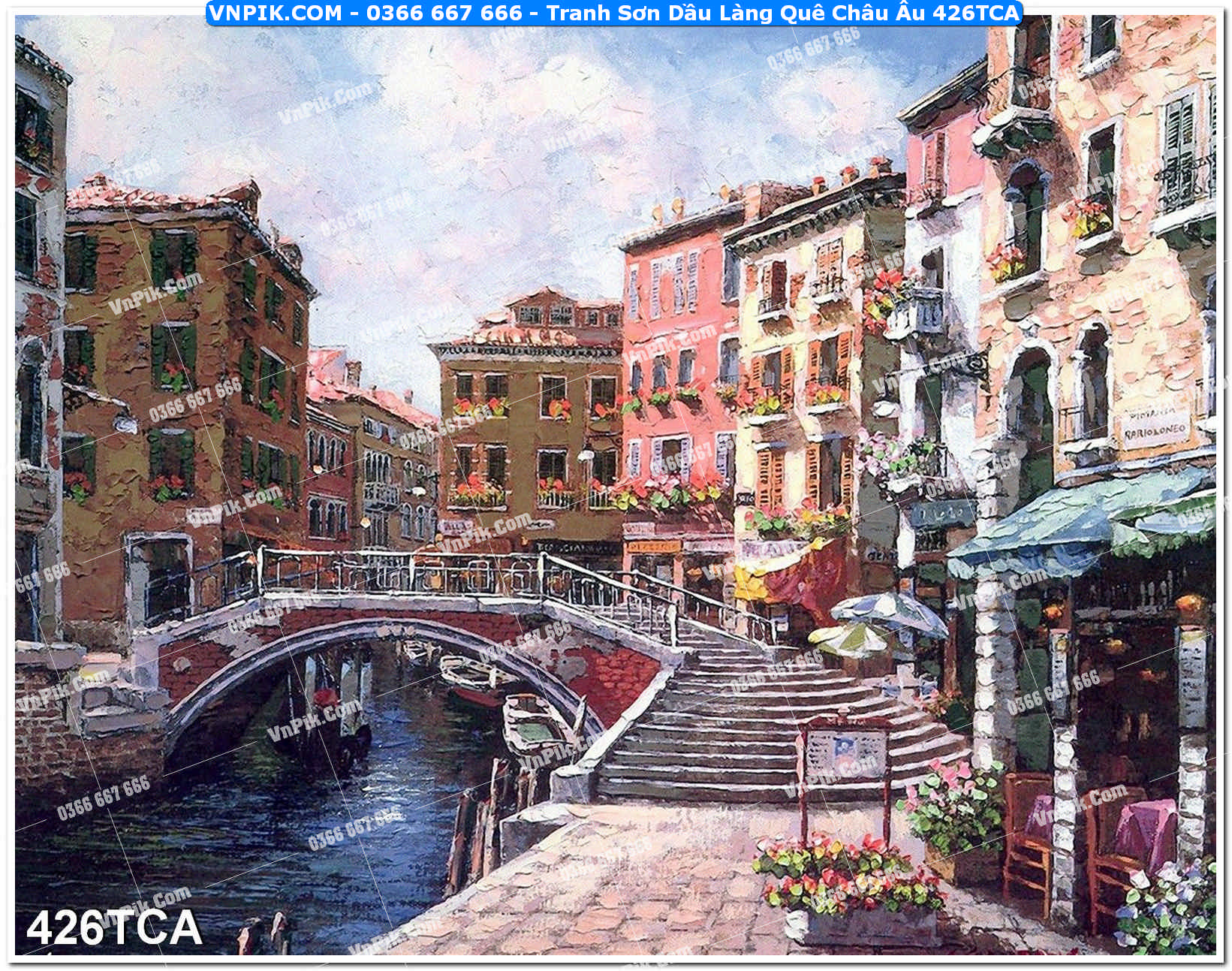 Tranh Sơn Dầu Làng Quê Châu Âu (426TCA)