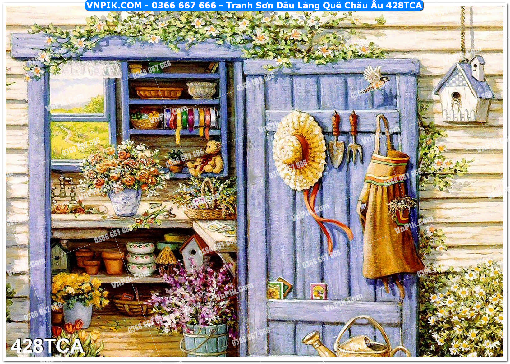 Tranh Sơn Dầu Làng Quê Châu Âu (428TCA)