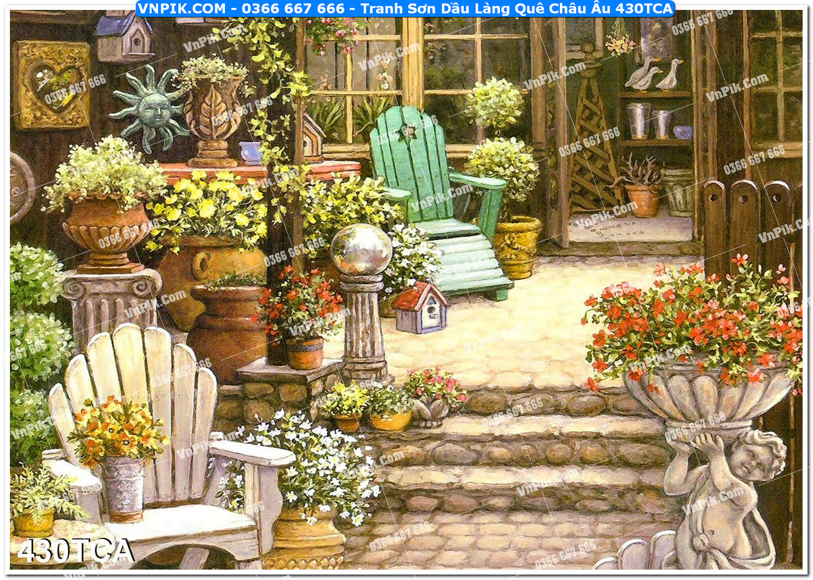 Tranh Sơn Dầu Làng Quê Châu Âu (430TCA)