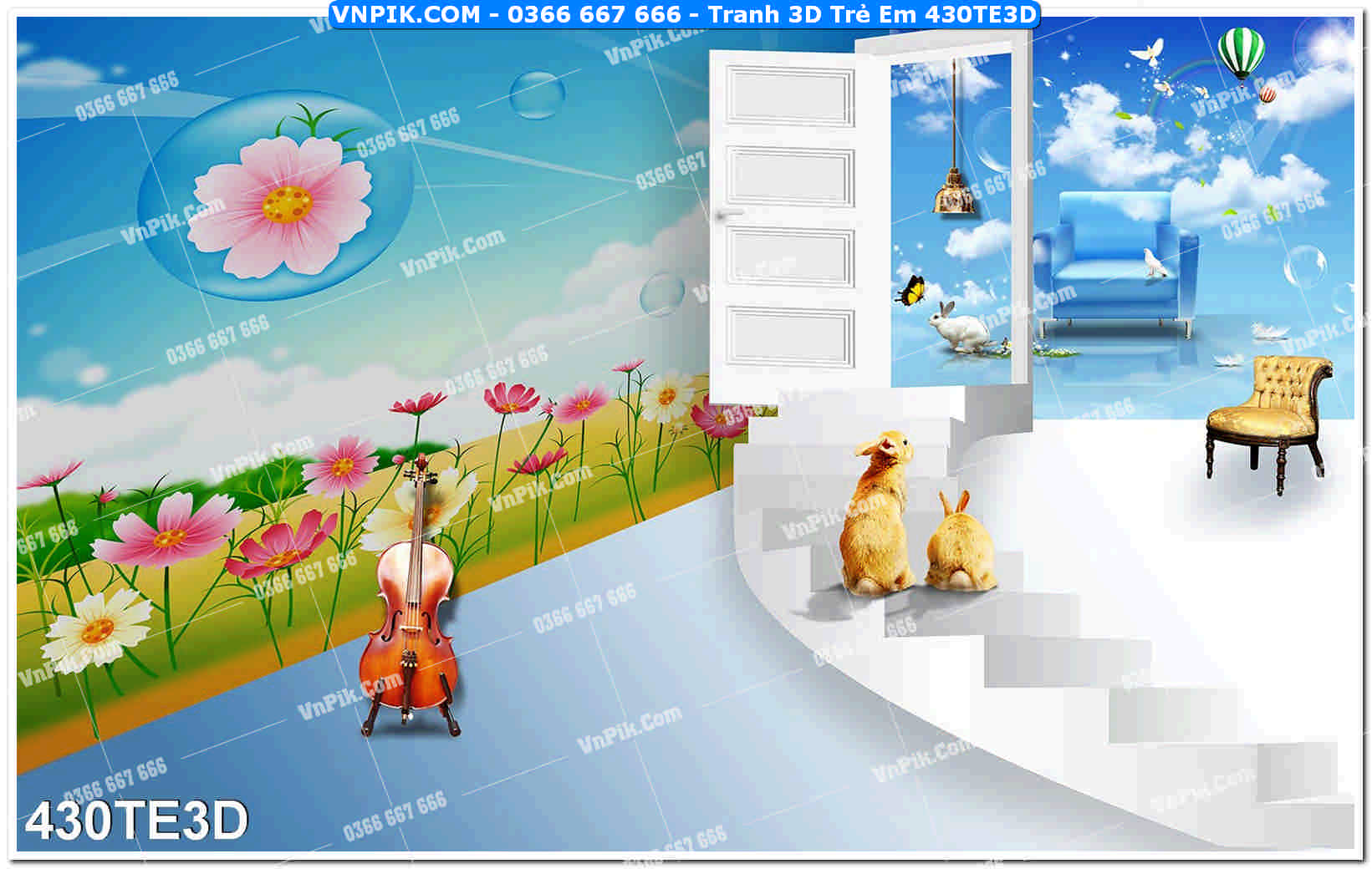 Tranh 3D Trẻ Em 430TE3D