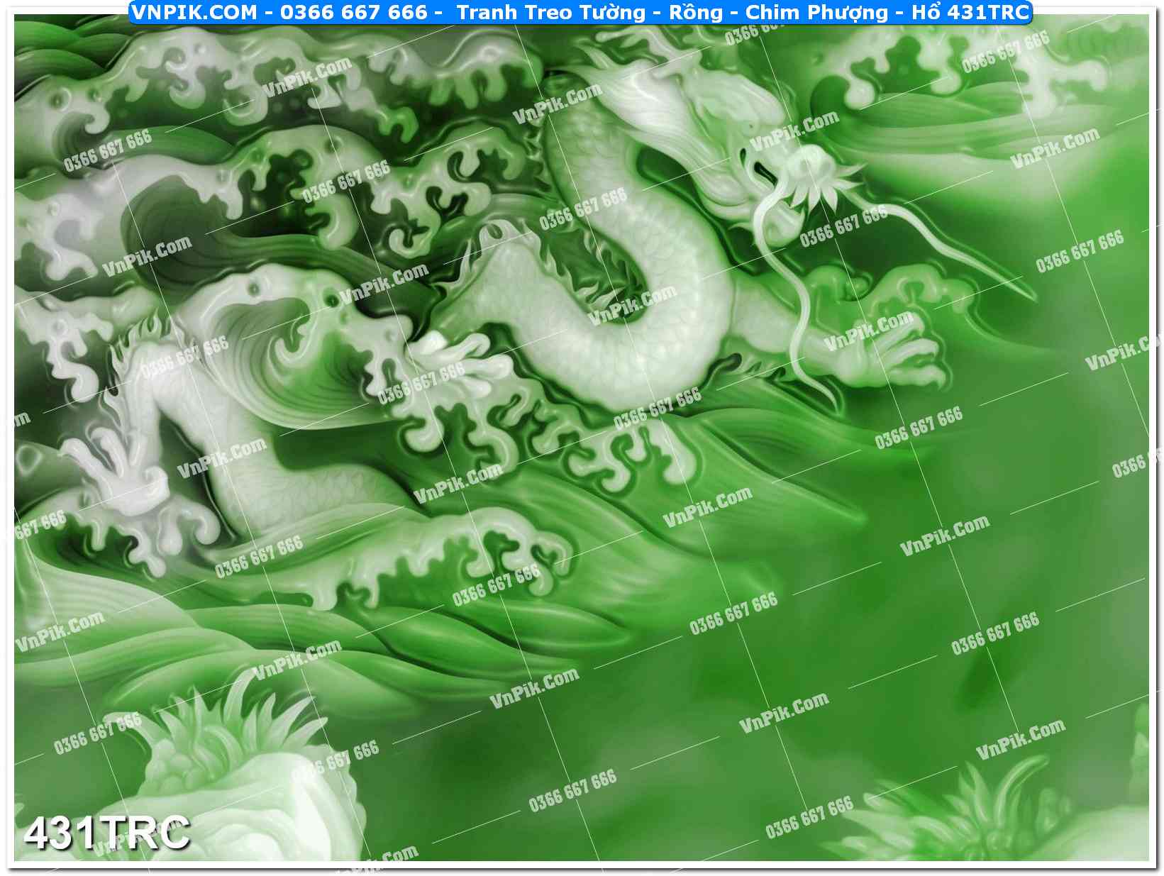 Tranh Treo Tường – Rồng – Chim Phượng – Hổ 431TRC