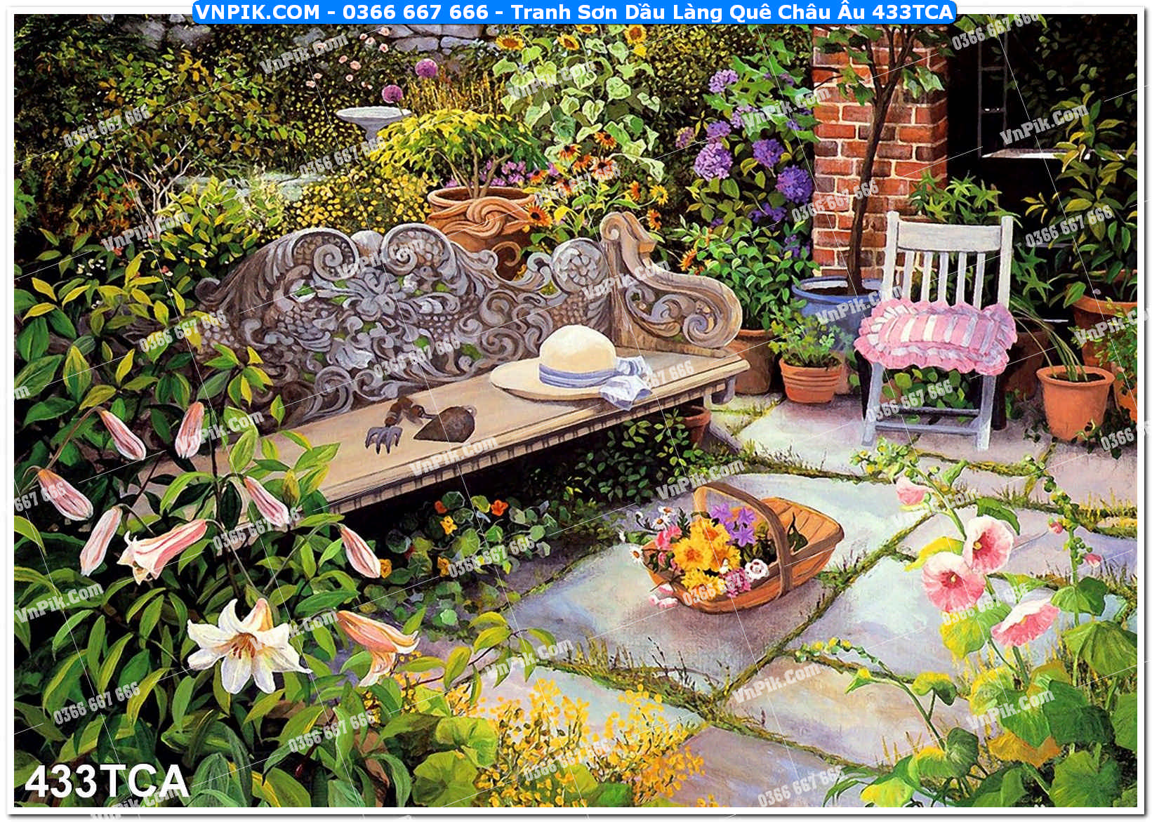 Tranh Sơn Dầu Làng Quê Châu Âu (433TCA)