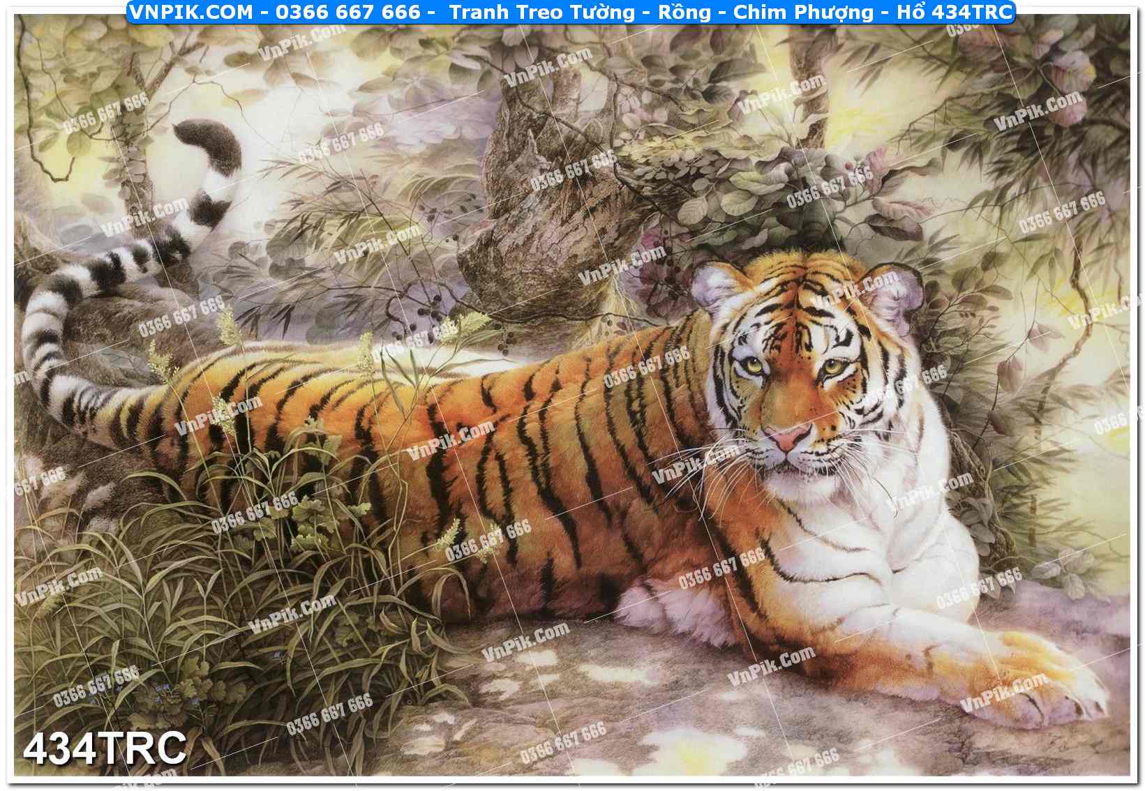 Tranh Treo Tường – Rồng – Chim Phượng – Hổ 434TRC