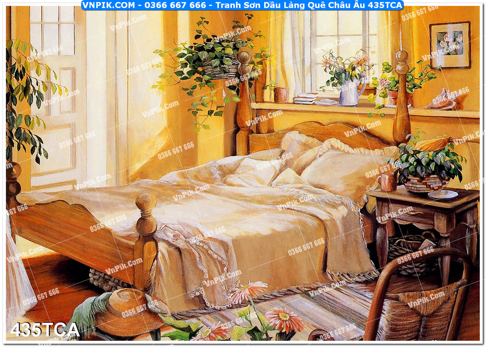 Tranh Sơn Dầu Làng Quê Châu Âu (435TCA)