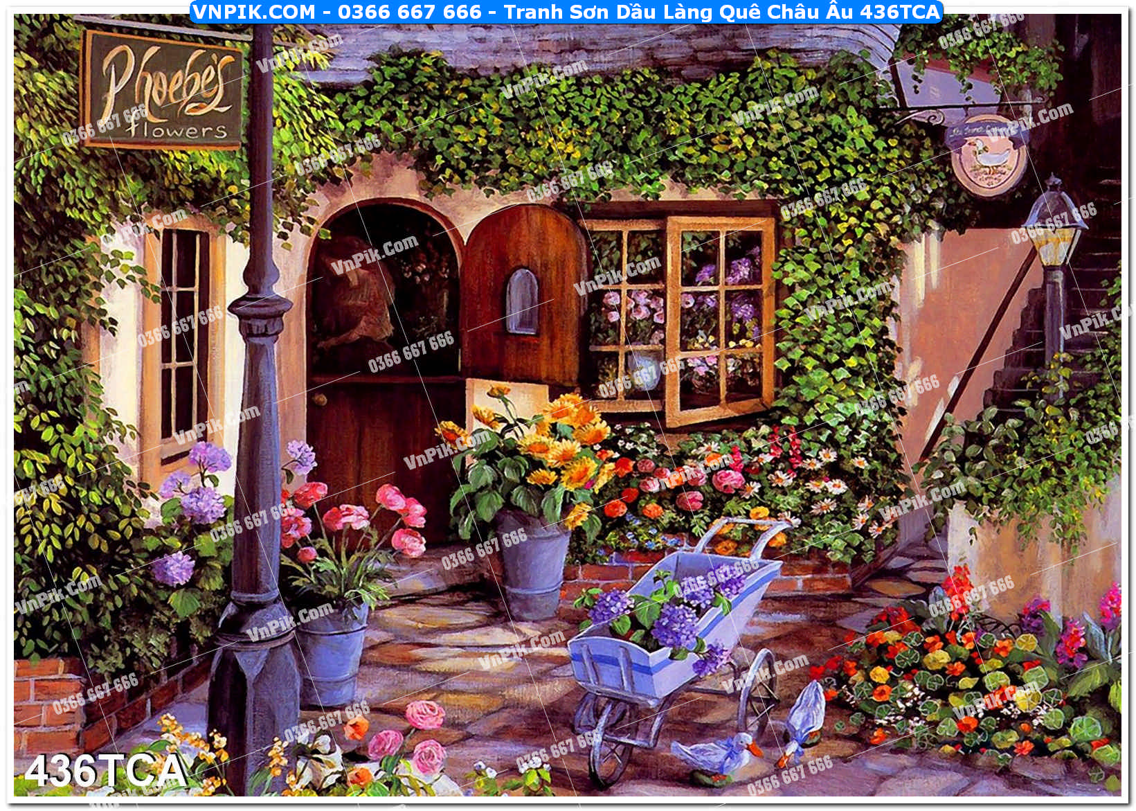 Tranh Sơn Dầu Làng Quê Châu Âu (436TCA)