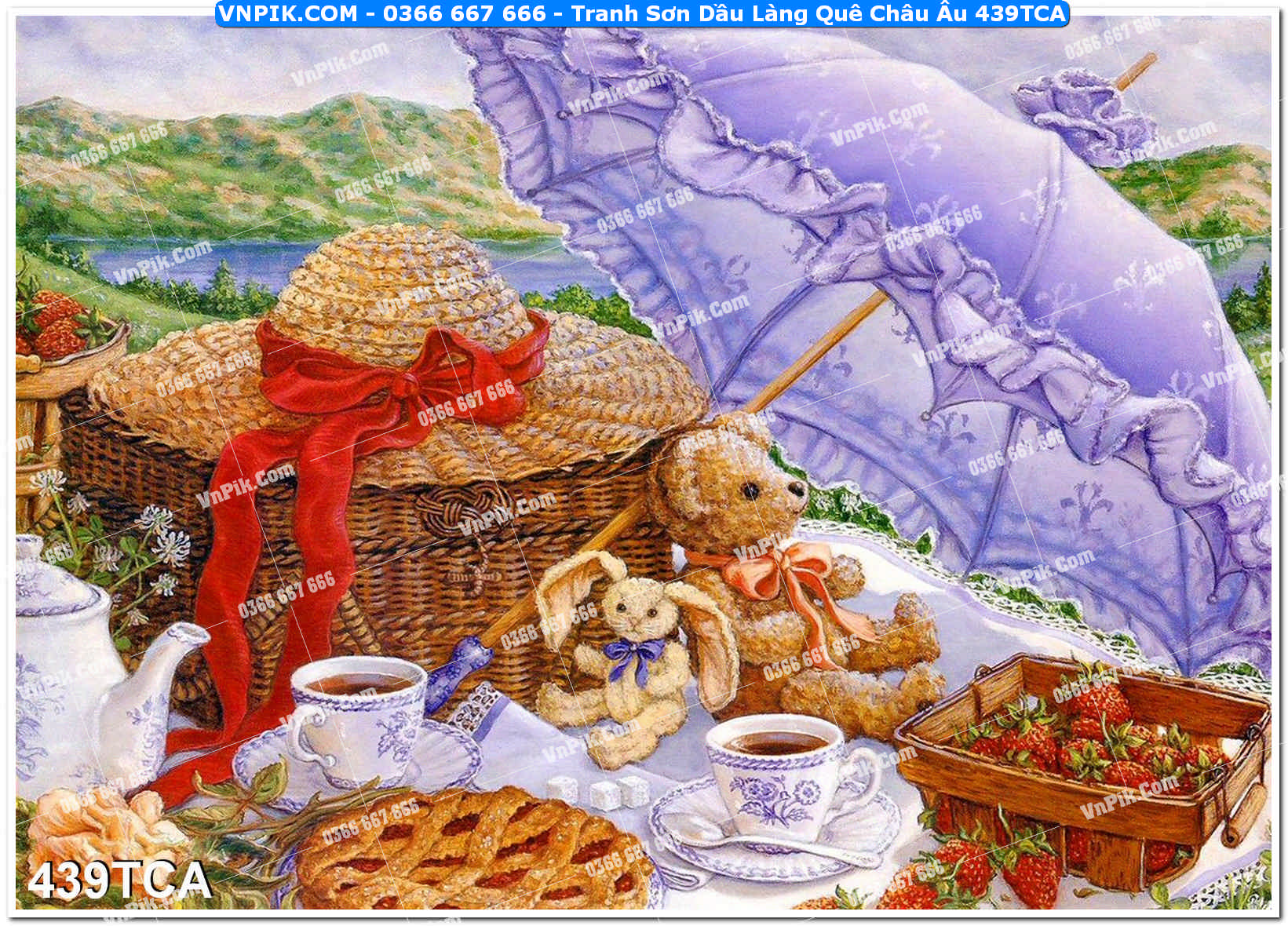 Tranh Sơn Dầu Làng Quê Châu Âu (439TCA)