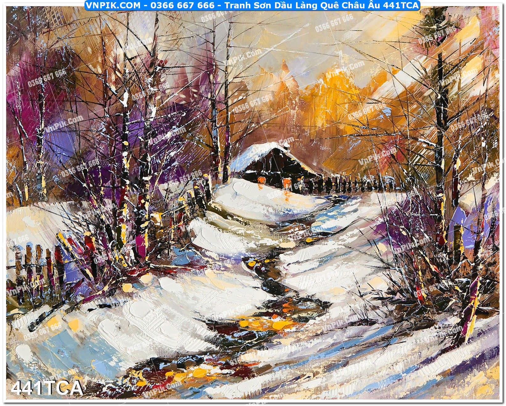 Tranh Sơn Dầu Làng Quê Châu Âu (441TCA)